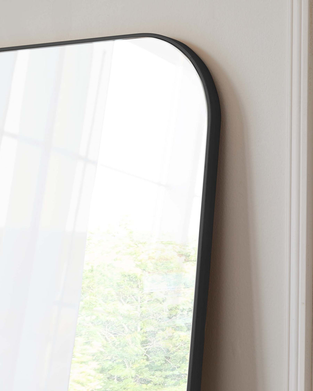 Rorik Large Full Length Leaner Mirror Black