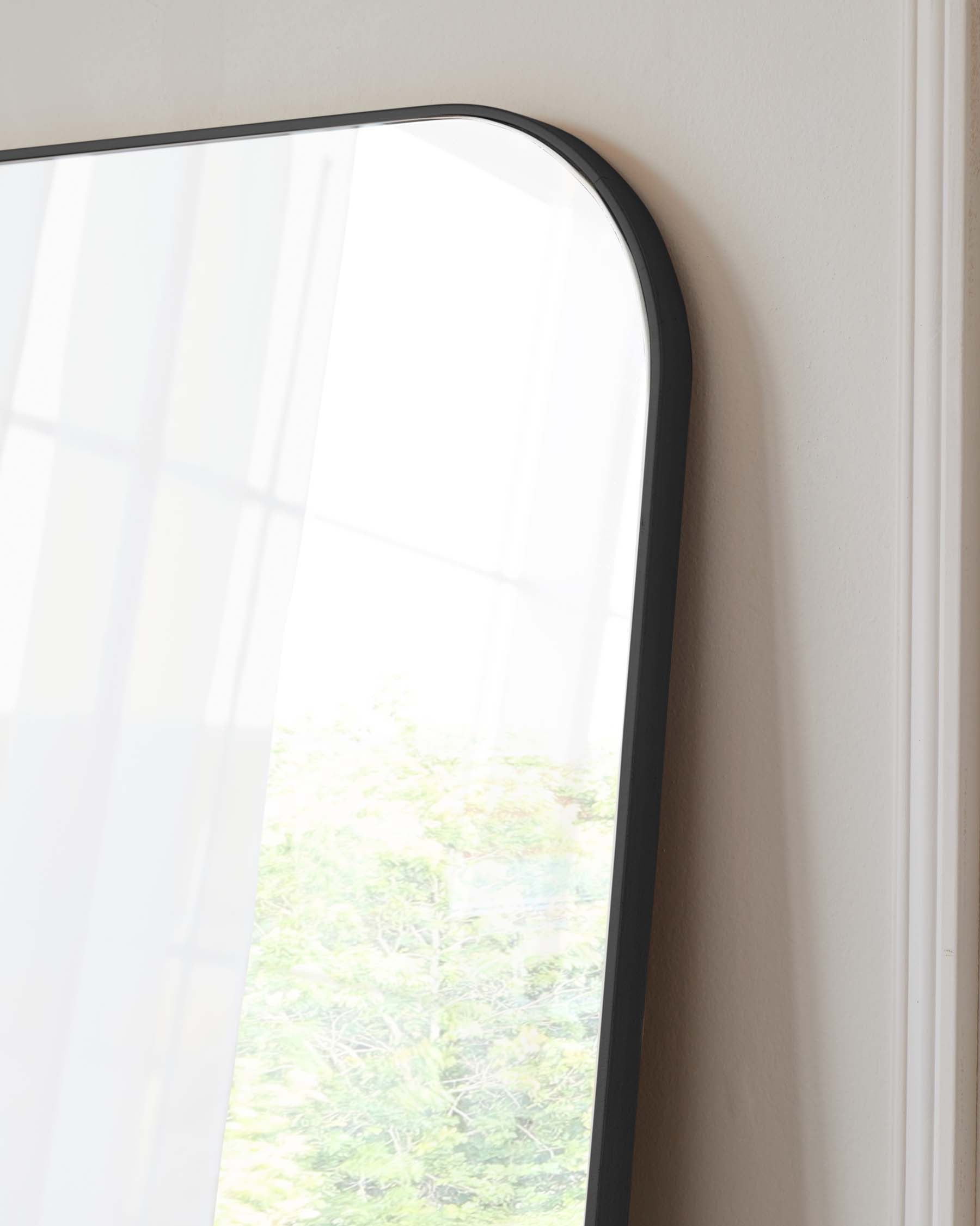 Rorik Large Full Length Leaner Mirror Black