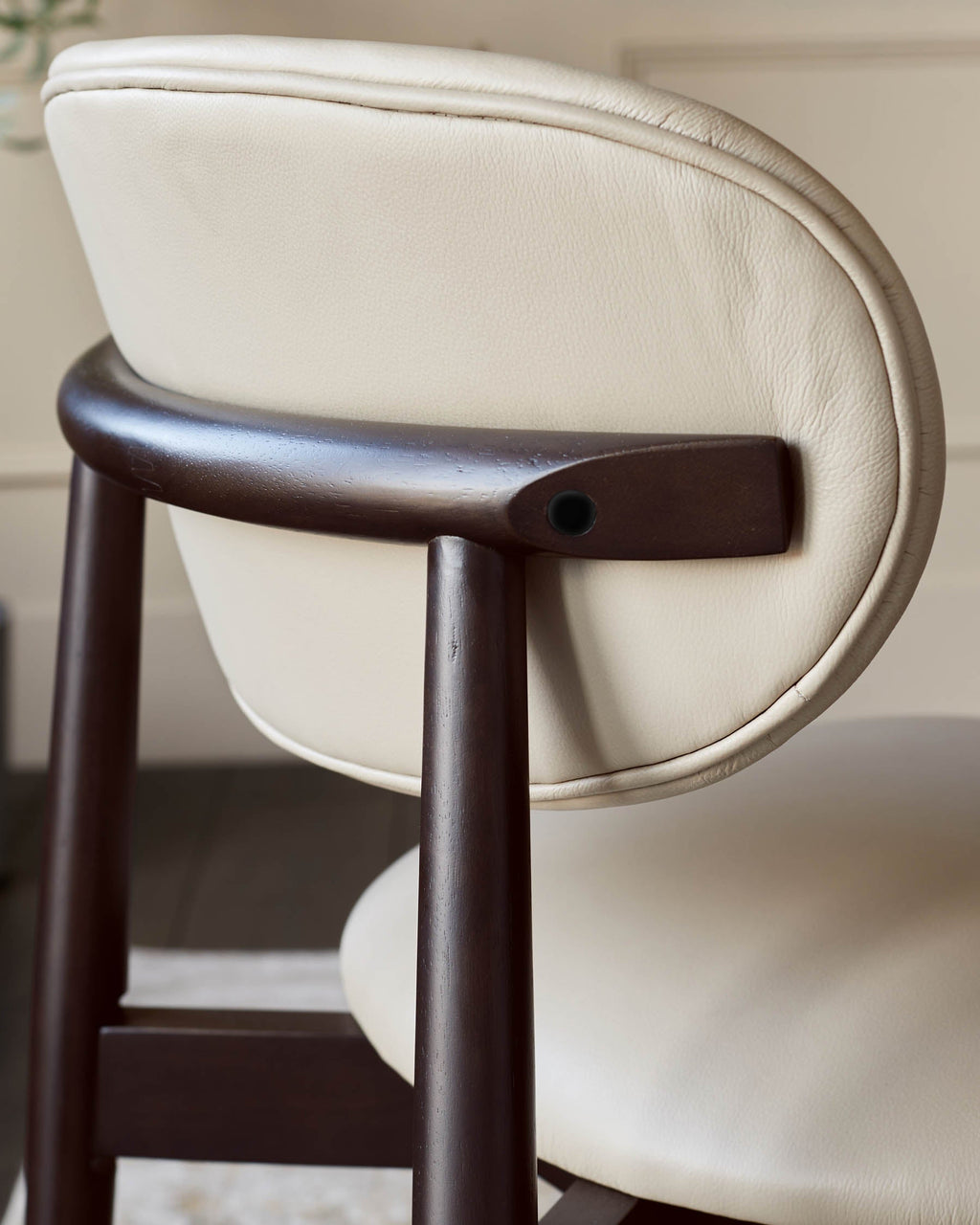 Ryann natural leather dining chair