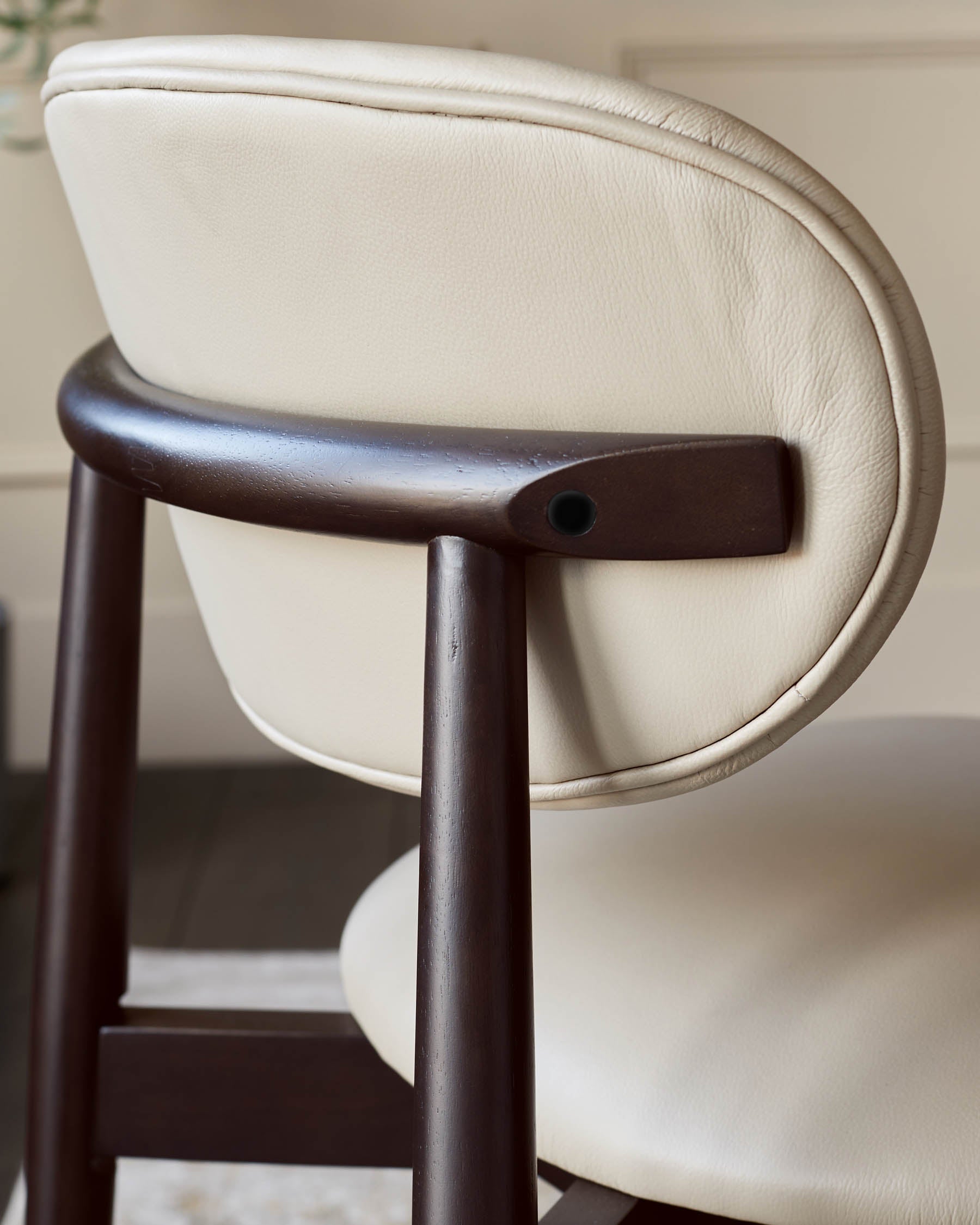 Ryann natural leather dining chair