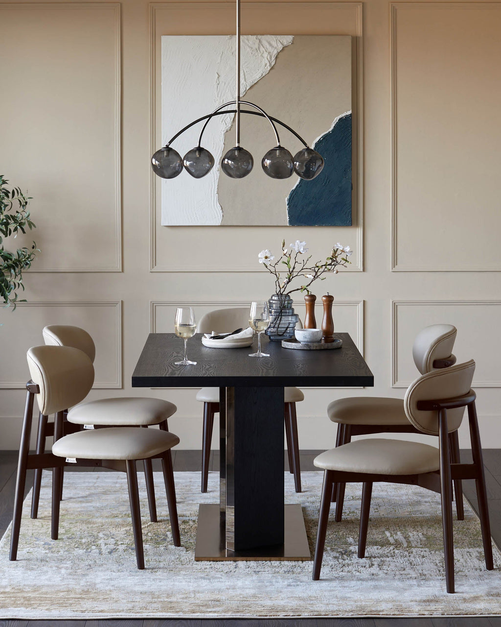 Ryann natural leather dining chair