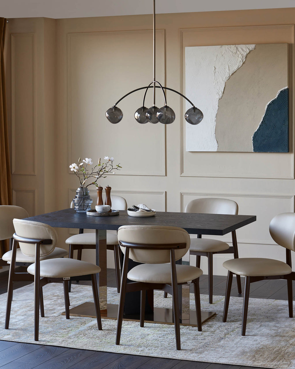 Ryann natural leather dining chair