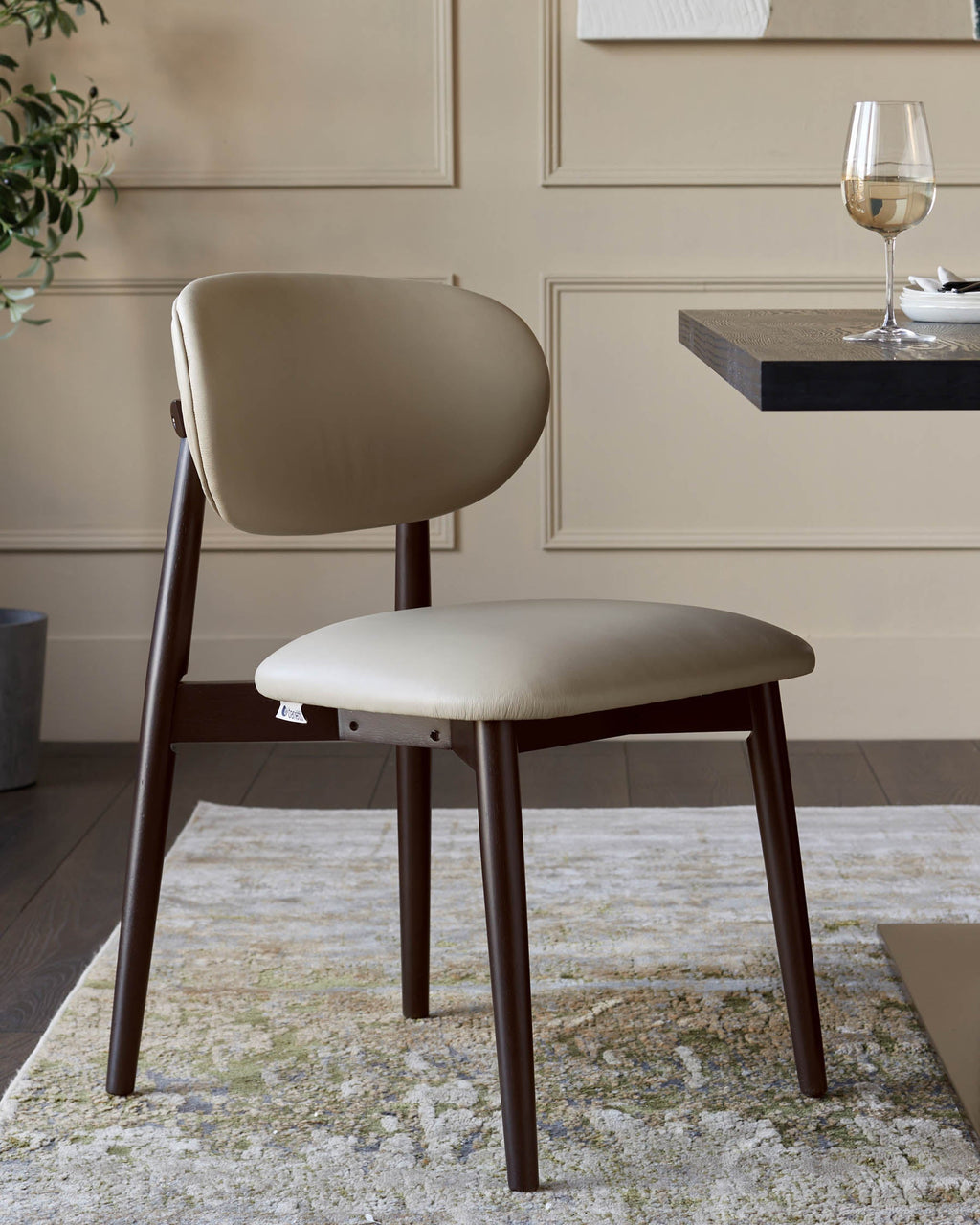 Ryann natural leather dining chair