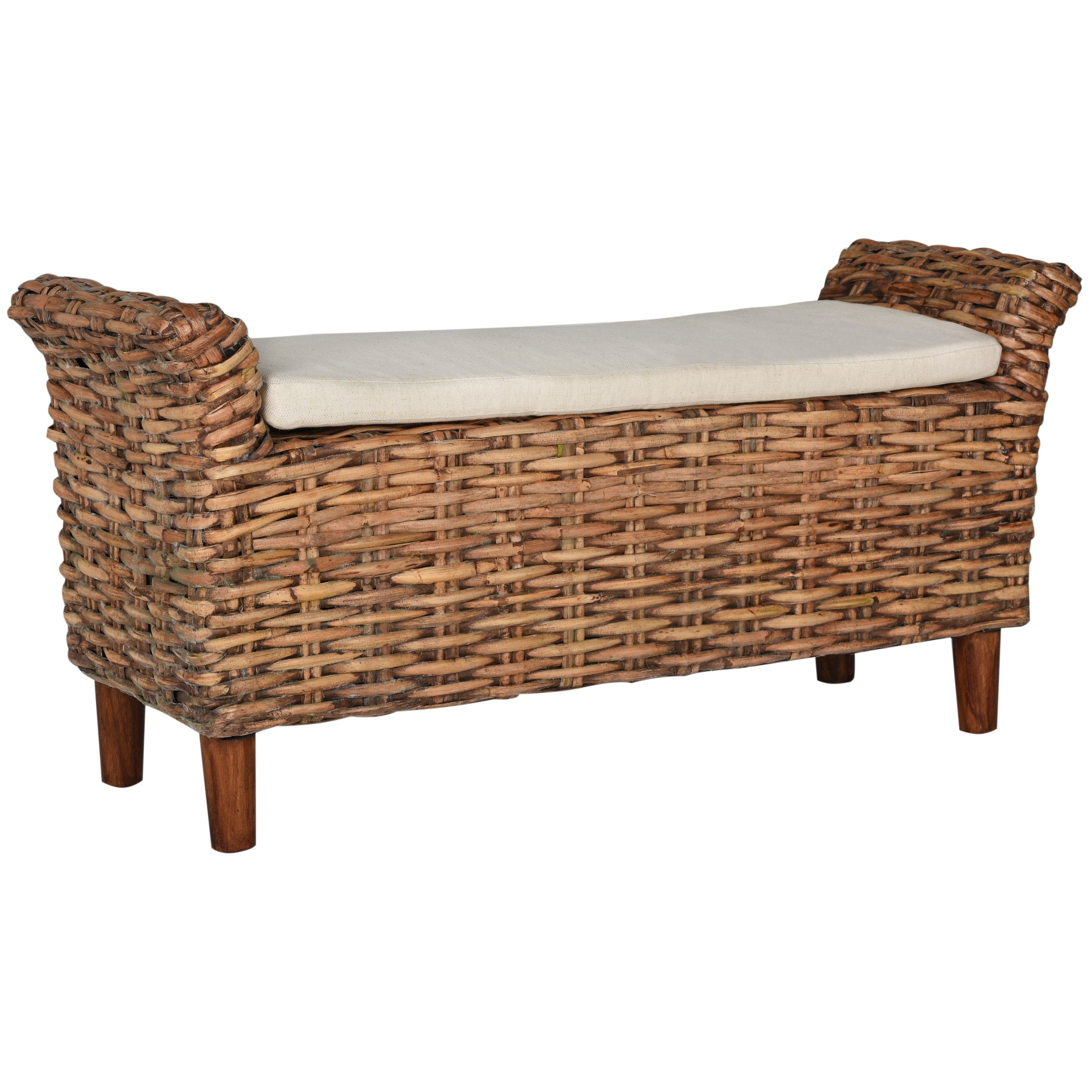 SAFAVIEH Danna Brown Bench - 43.9 x 14.8 x 21.1 - 44W x 15D x 21H