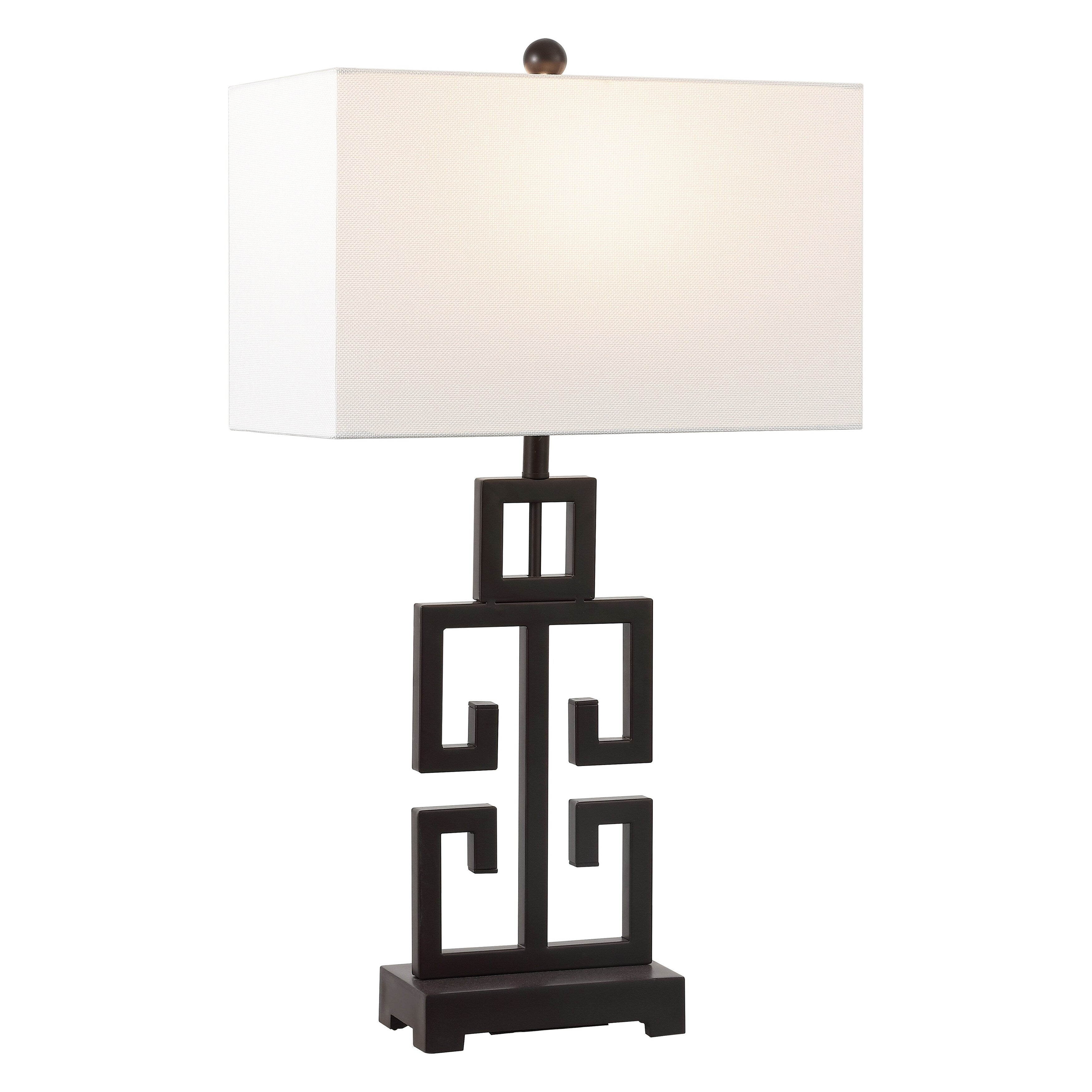 SAFAVIEH Lighting Chantelle Greek Antiqued Gold 29-inch Table Lamp (Set of 2) - 16W x 9D x 29H