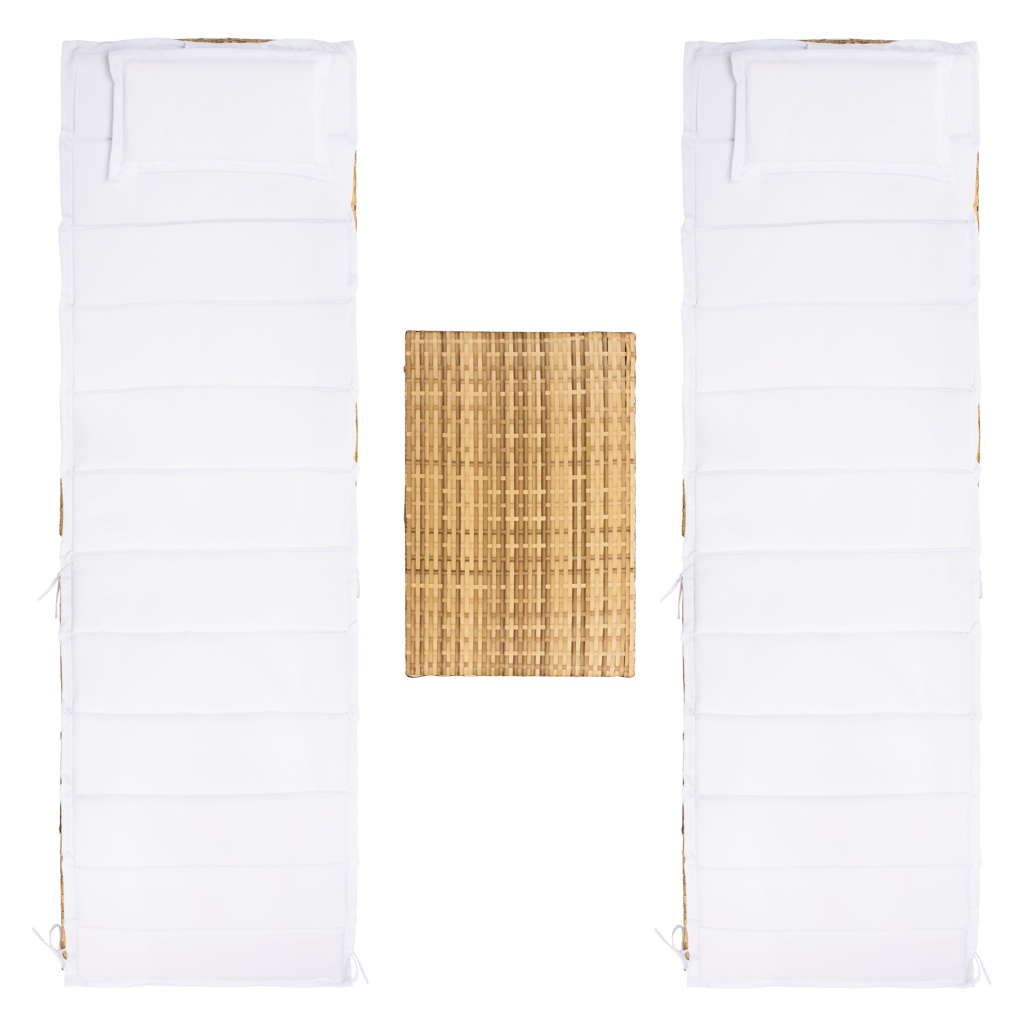 SAFAVIEH Outdoor Blaguna 3-Piece Sun Lounger Set - 83Wx20Dx24H