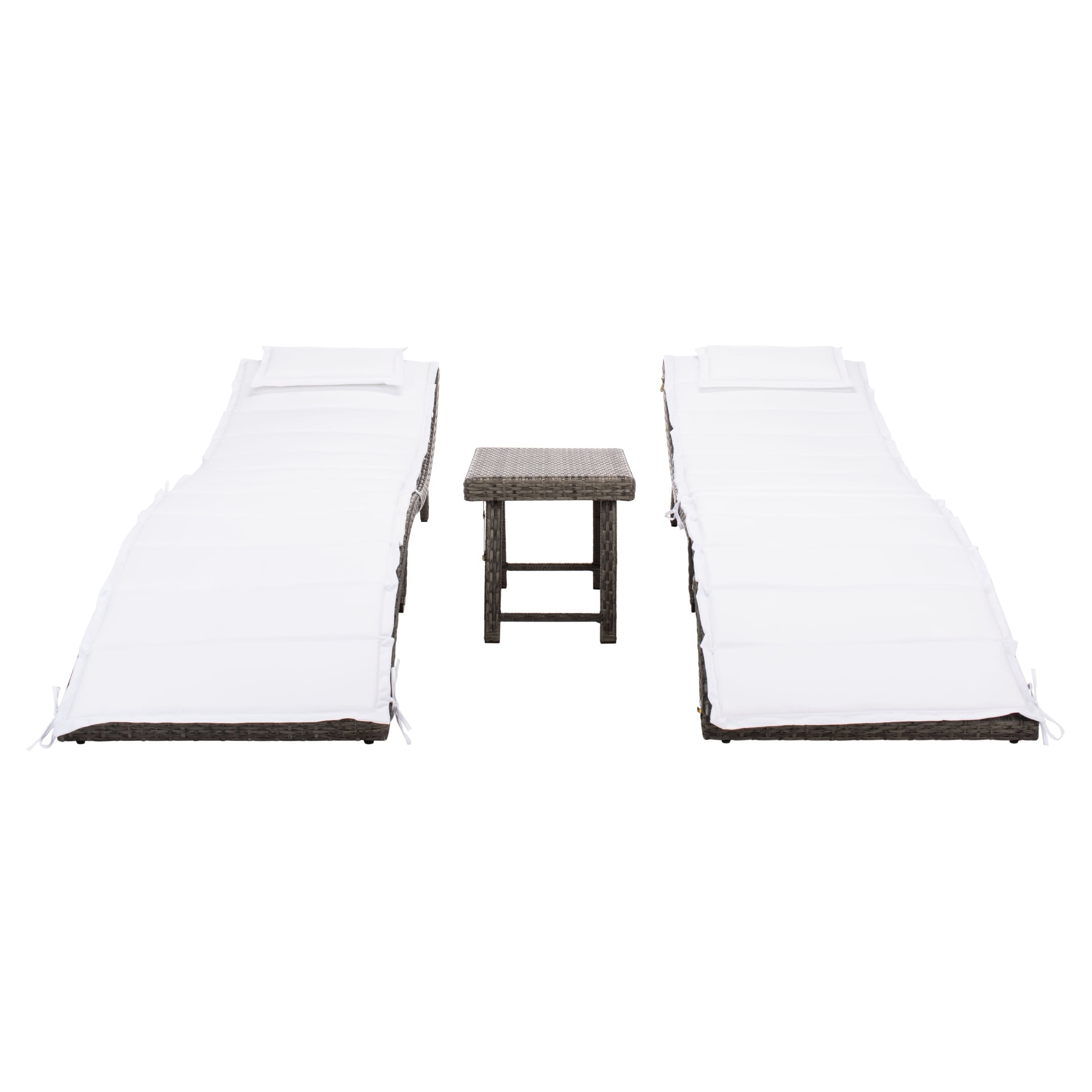 SAFAVIEH Outdoor Blaguna 3-Piece Sun Lounger Set - 83Wx20Dx24H