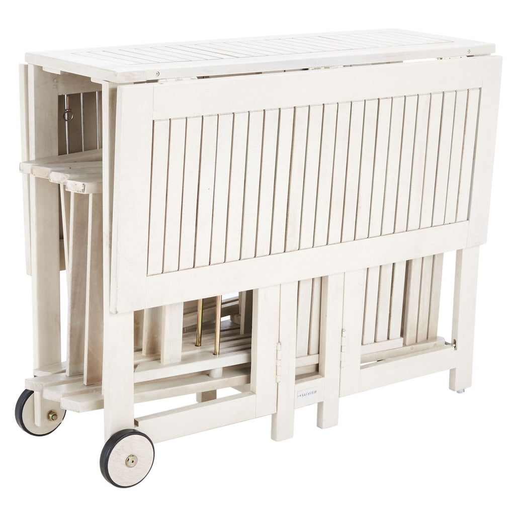 SAFAVIEH Outdoor Brandy 5-Piece Outdoor Dining Table Set - 43Wx35Dx29H