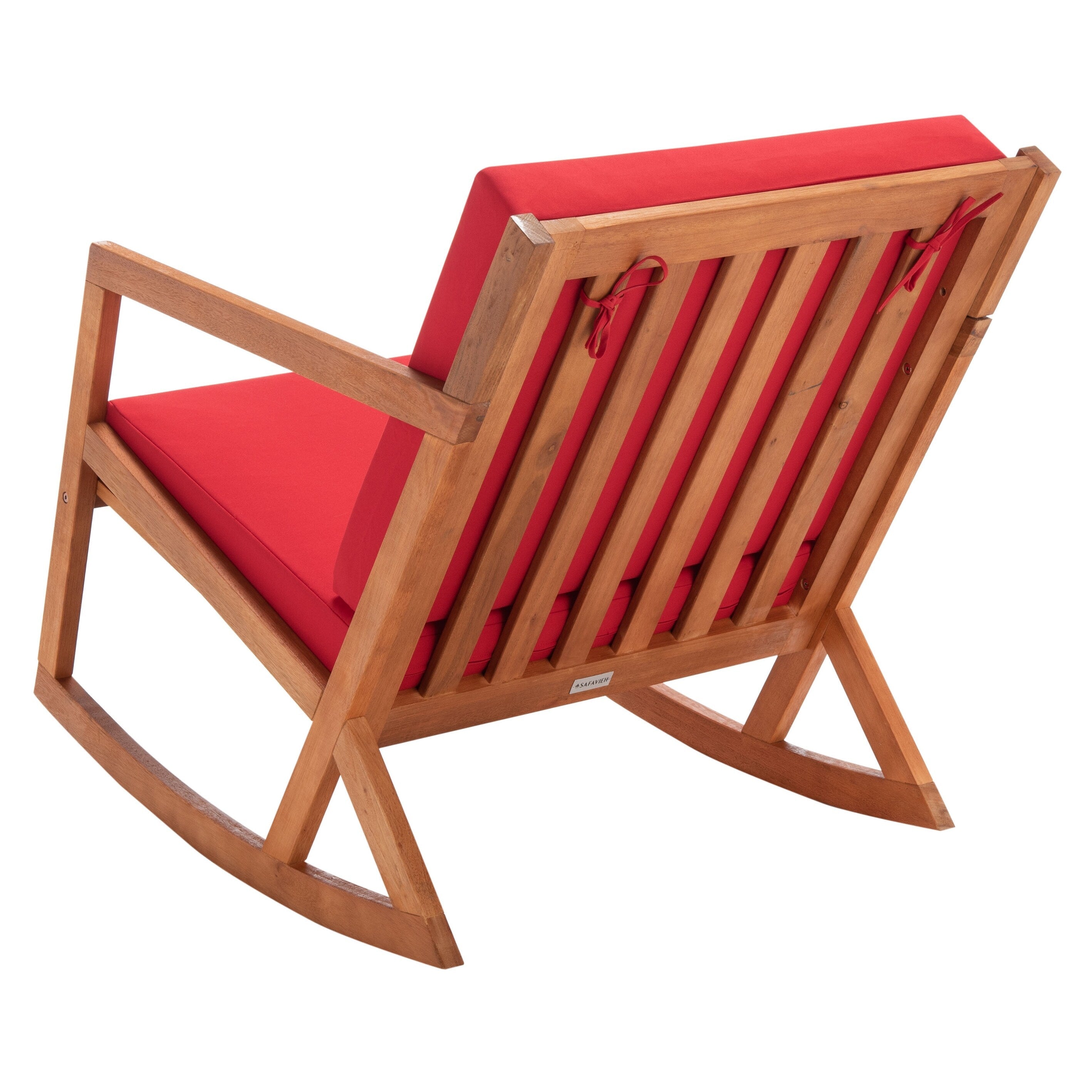 SAFAVIEH Outdoor Makaila Rocking Chair with Cushion - 26W x 31D x 38H