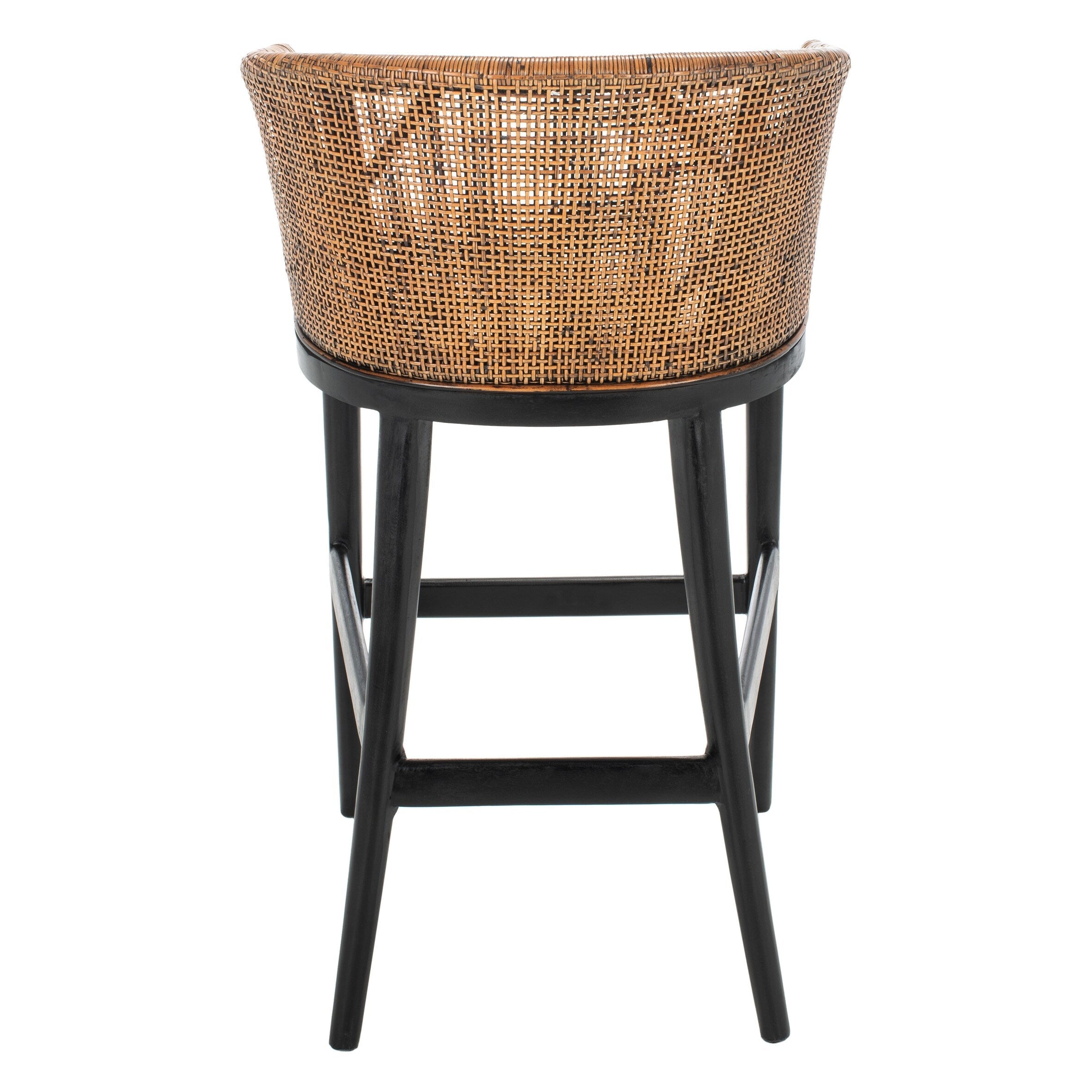 SAFAVIEH Virona Rattan 30-inch Bar Stool - 22.3 W x 20.5 L x 39 H - 22Wx21Dx39H