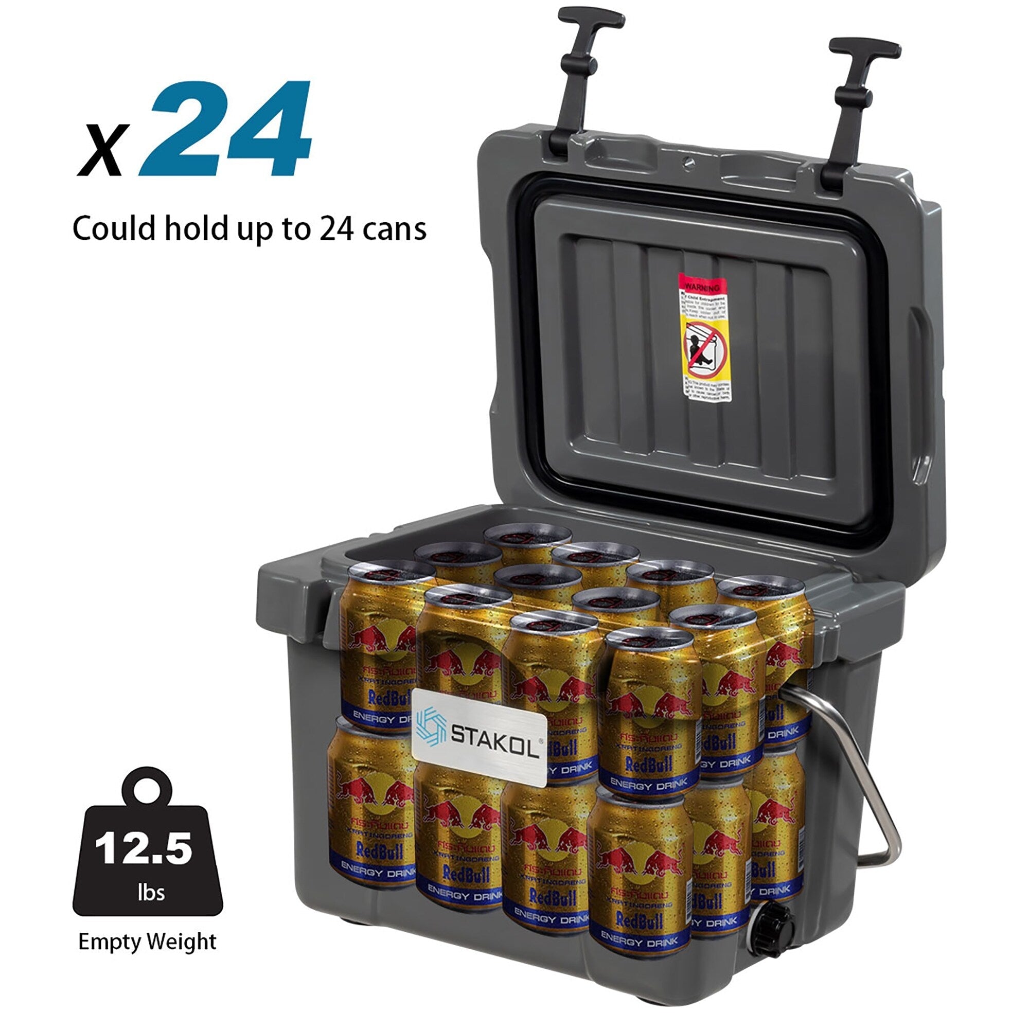 SKTAKOL 16 Quart Cooler Portable Ice Chest Leak-Proof 24 Cans Ice - See Details