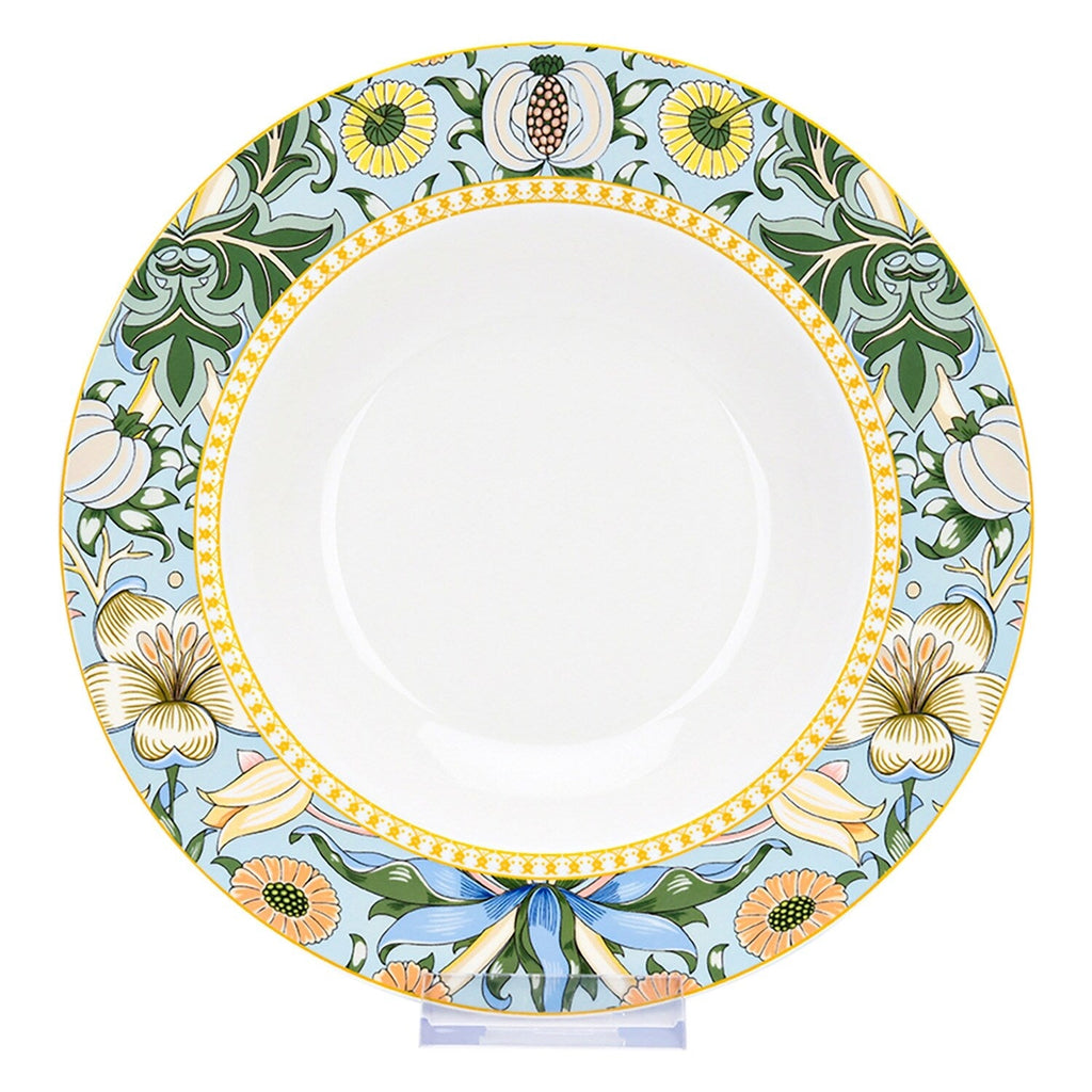 STP Goods Morris Garden Bone China Dinnerware Set of 24 for 6