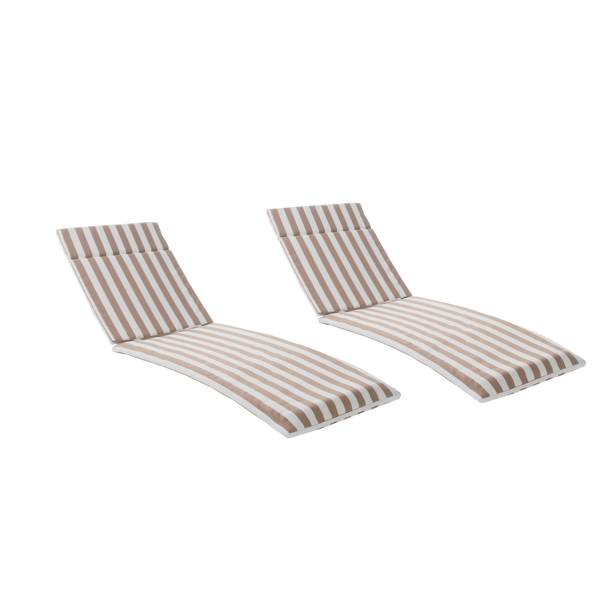 Salem Outdoor Cushion Set for Chaise Lounge - Cushions only (Set of 2) by Christopher Knight Home - 79.25L x 27.50W x 1.50H