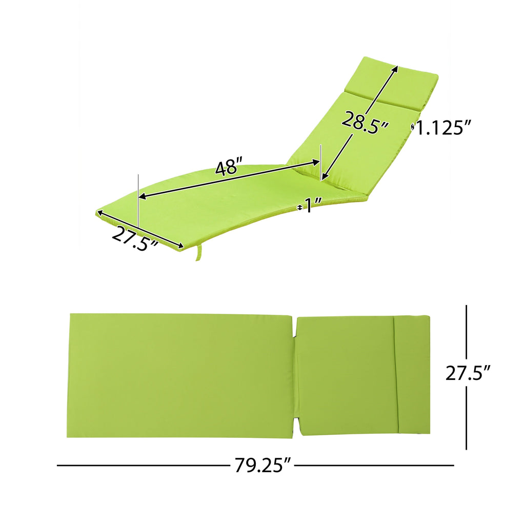 Salem Outdoor Cushion Set for Chaise Lounge - Cushions only (Set of 2) by Christopher Knight Home - 79.25L x 27.50W x 1.50H