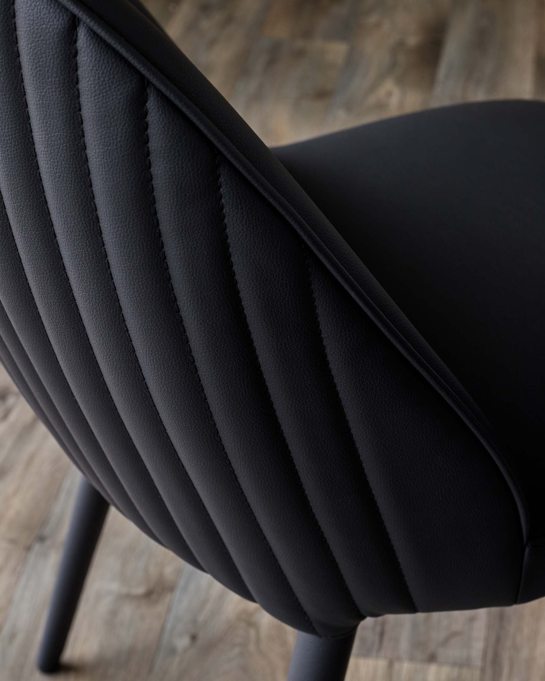 Saylor black faux leather dining chair