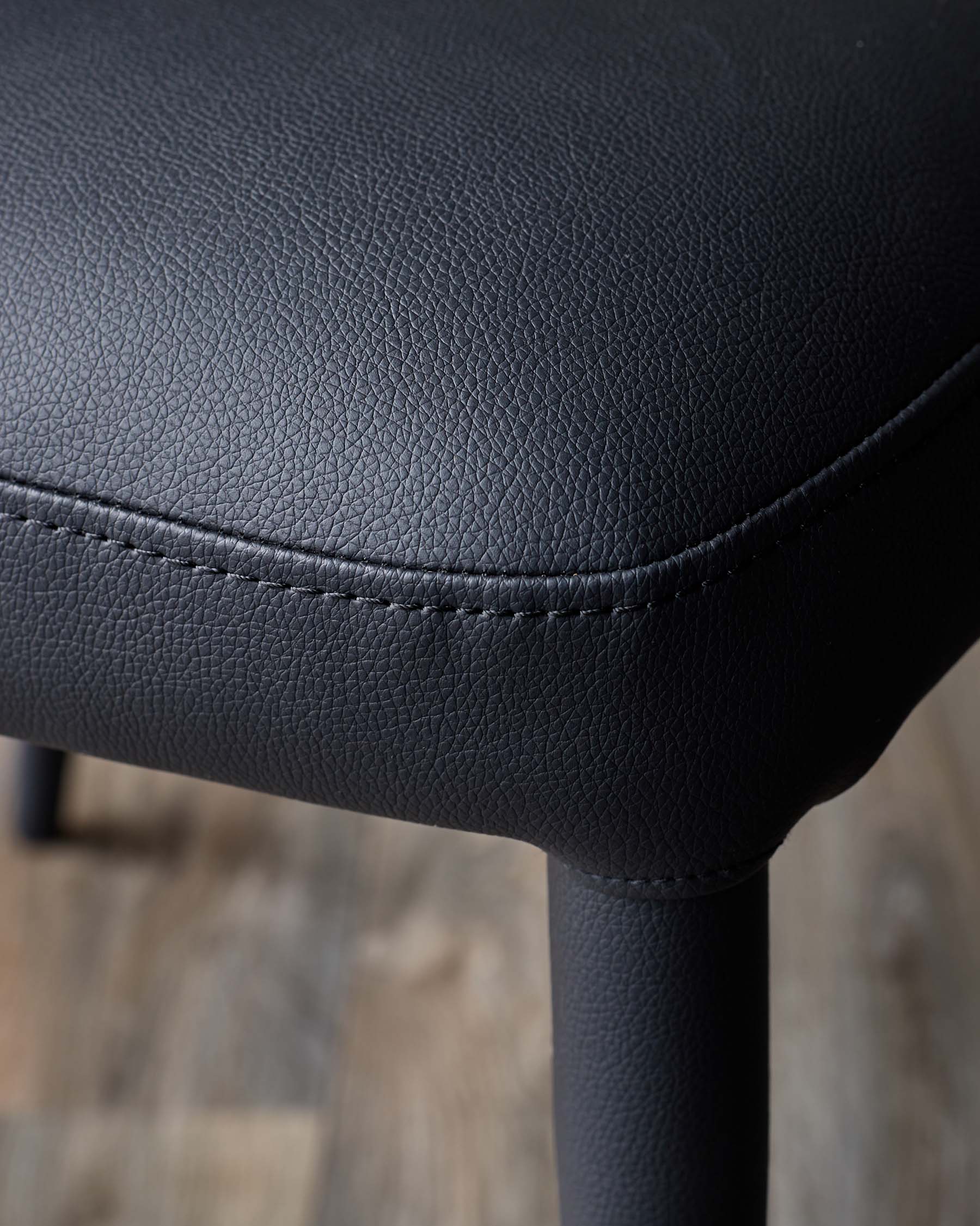 Saylor black faux leather dining chair