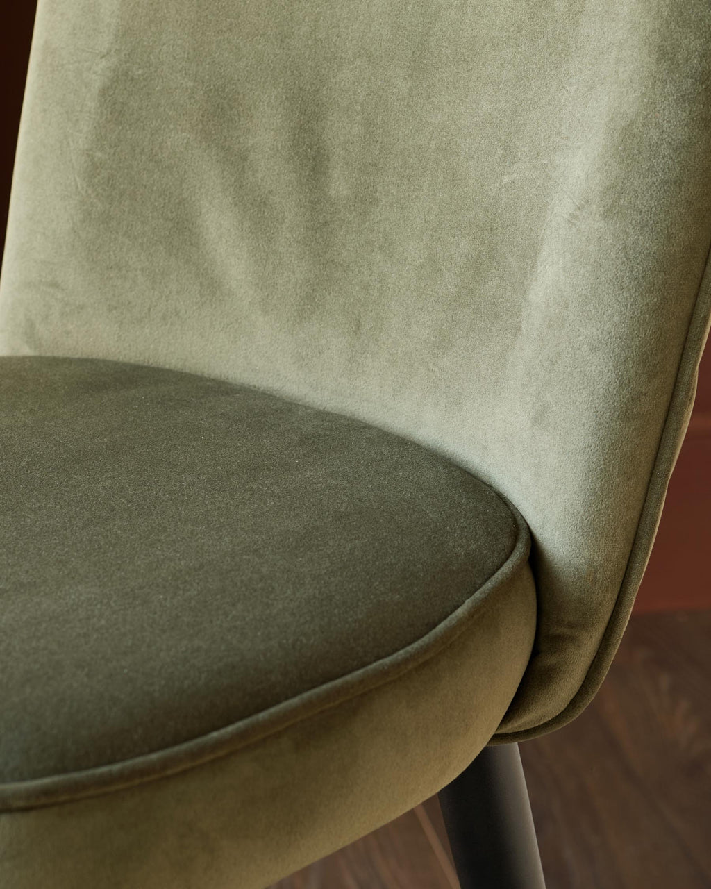 Serena olive green velvet bar stool