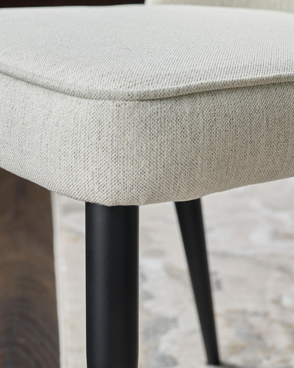 Serena ivory dual tone fabric dining chair