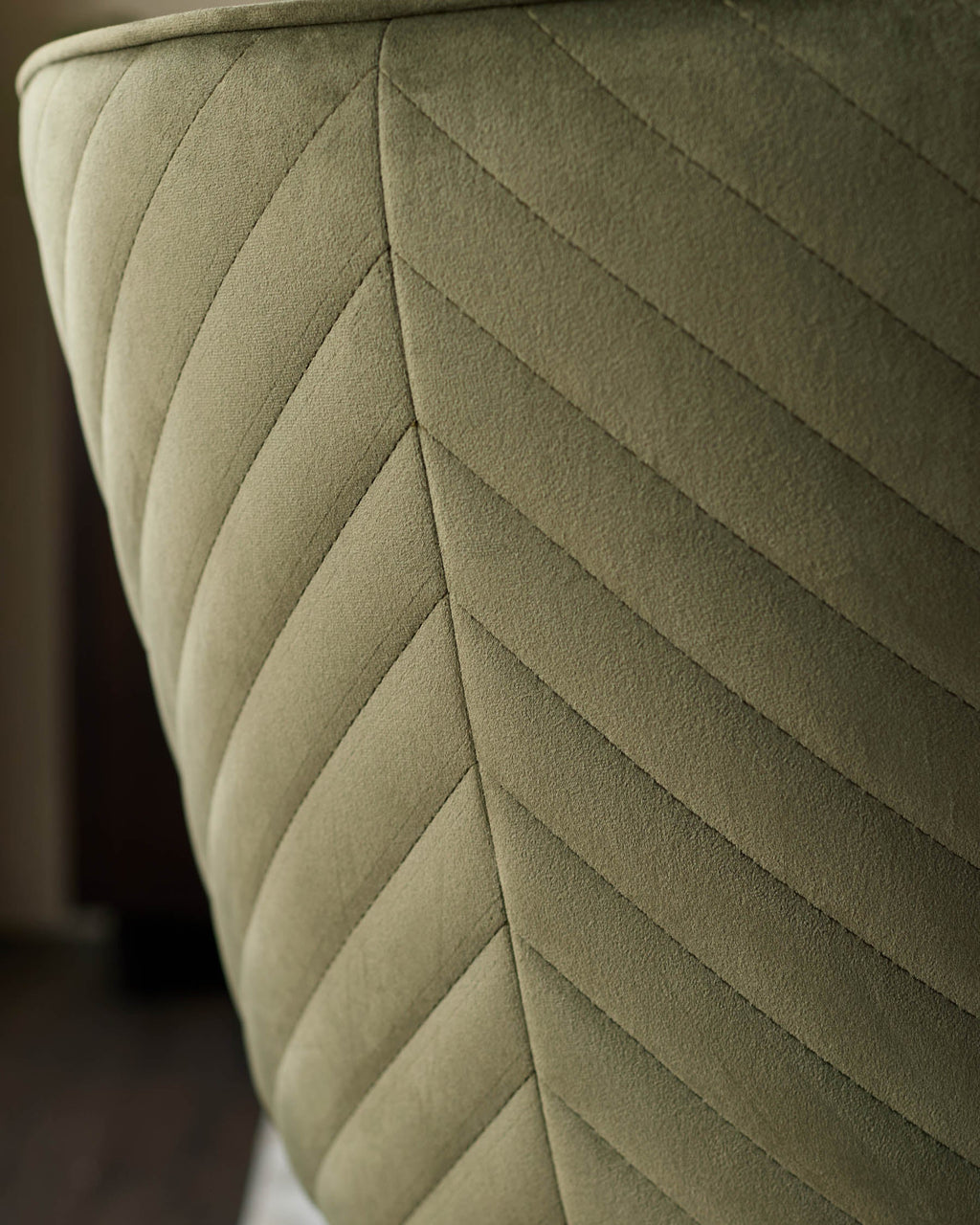 Serena olive green velvet dining chair