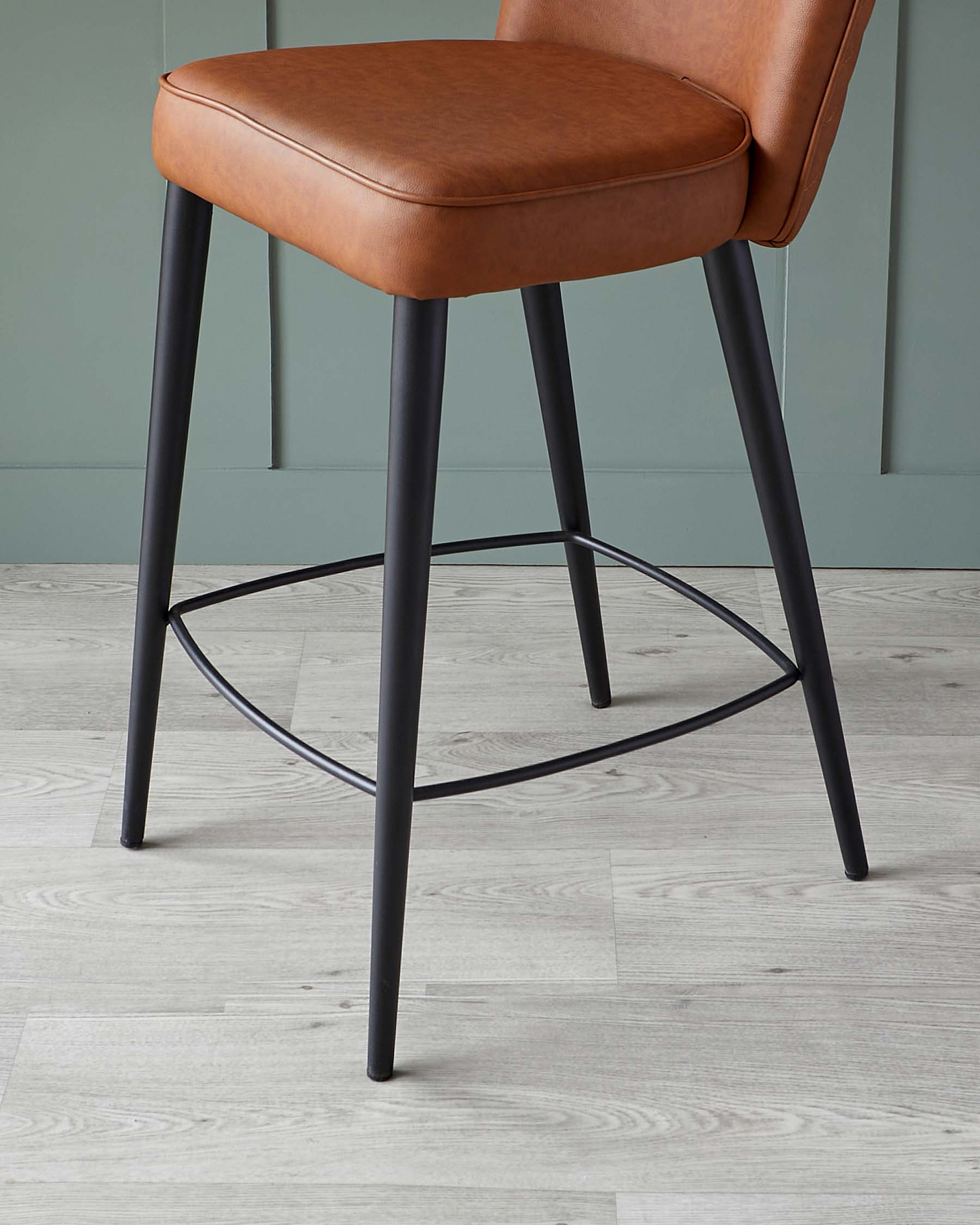 Serena tan faux leather bar stool