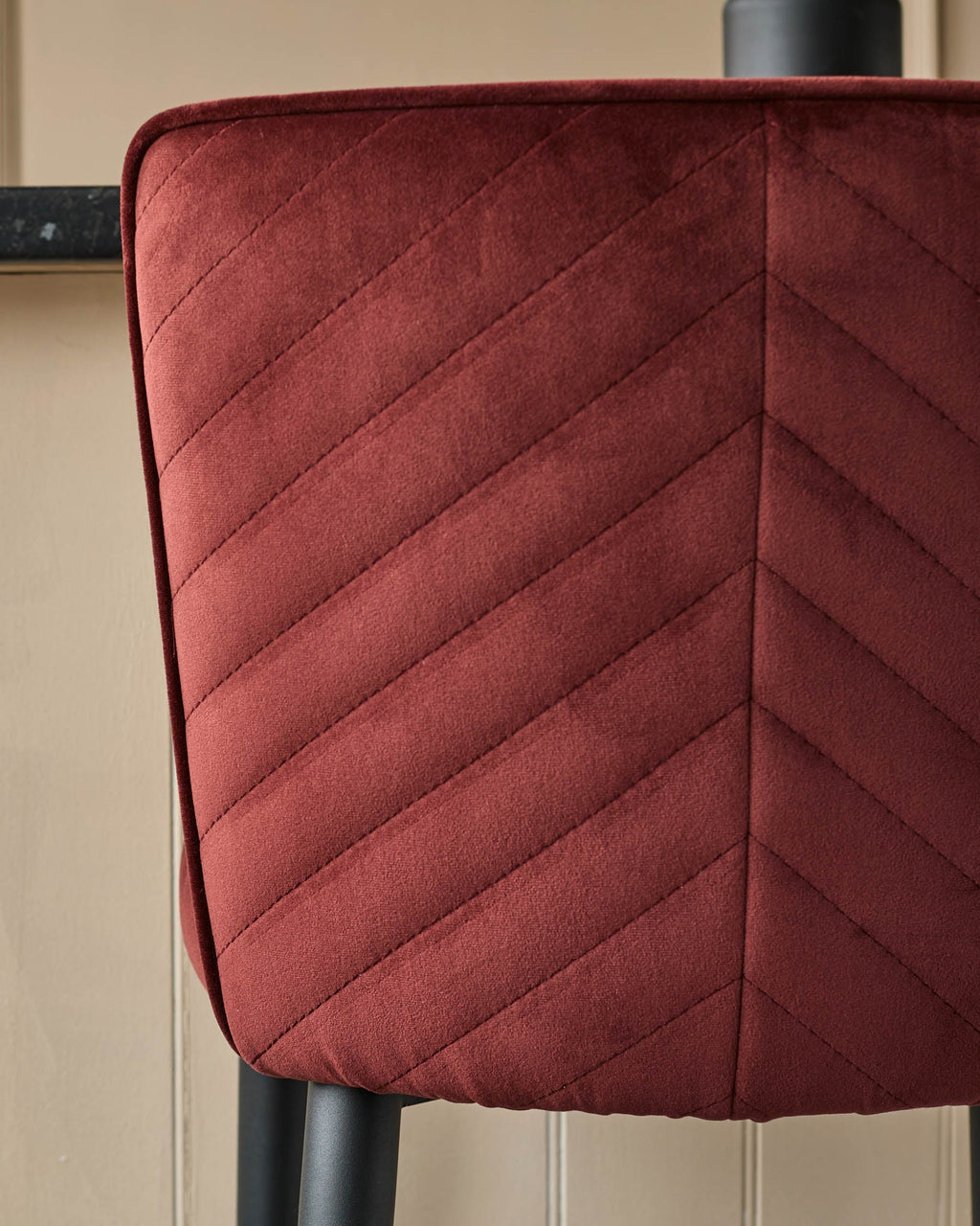 Serena toffee red velvet bar stool