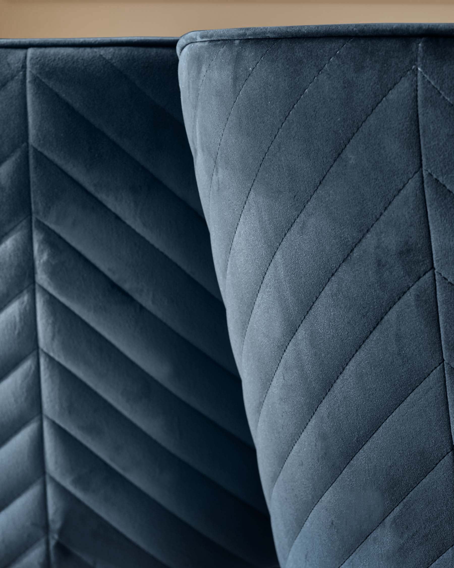 Serena dark blue velvet dining chair