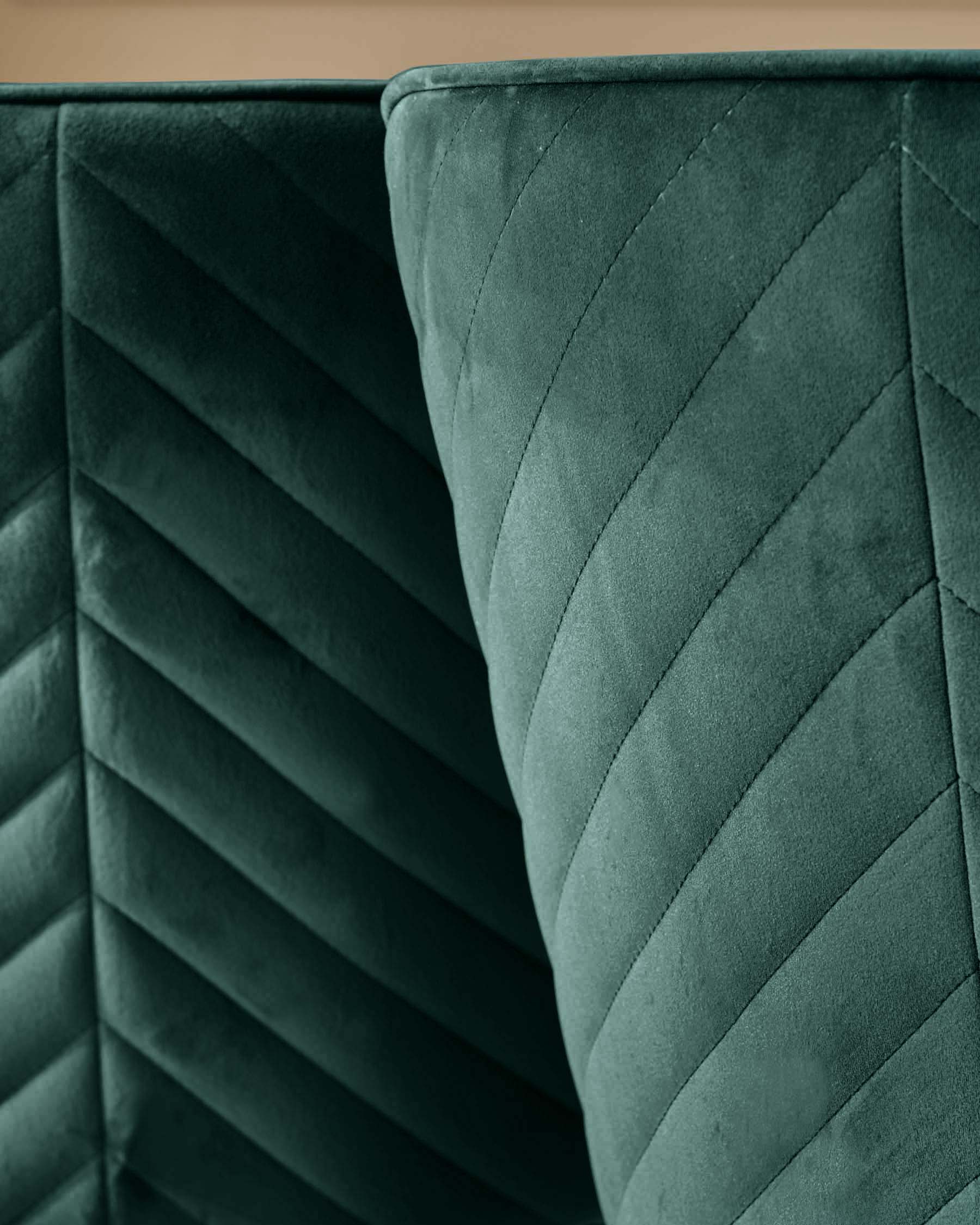 Serena dark green velvet dining chair