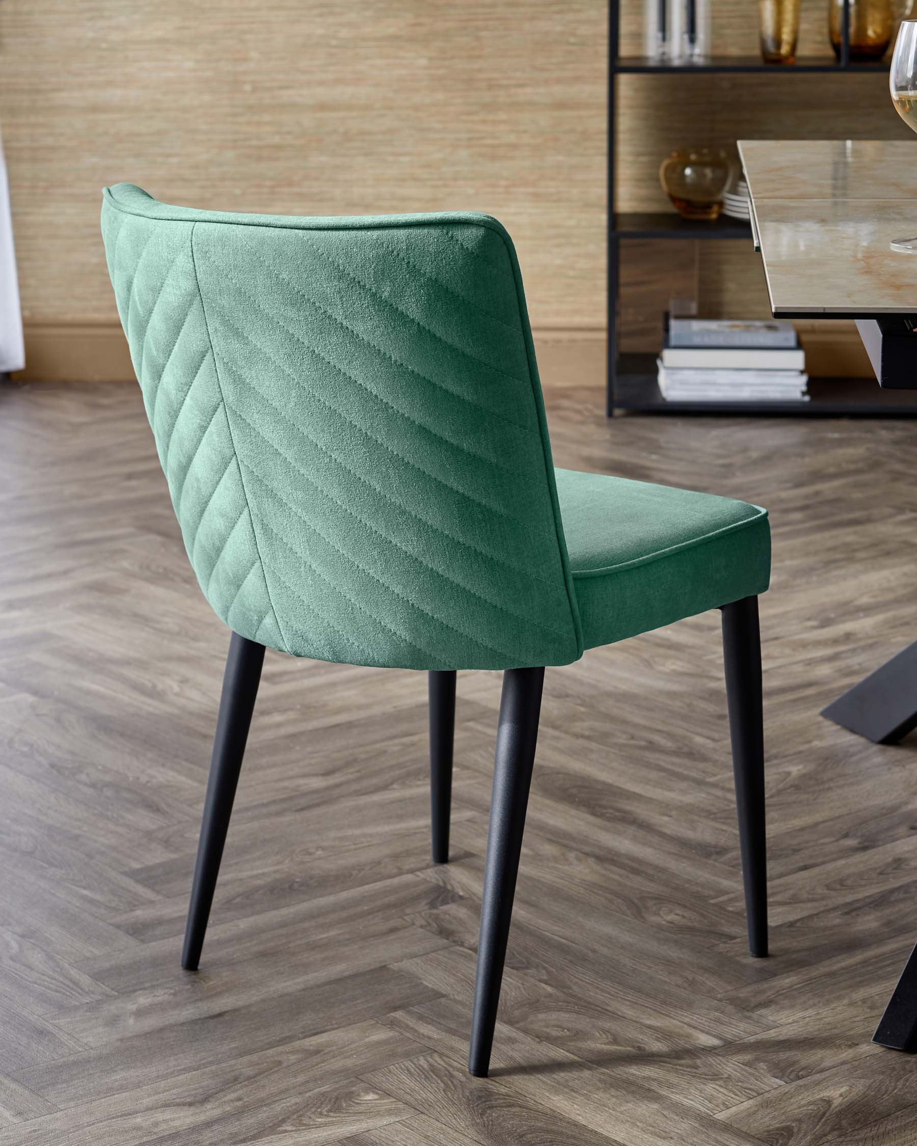 Serena sage green chenille dining chair