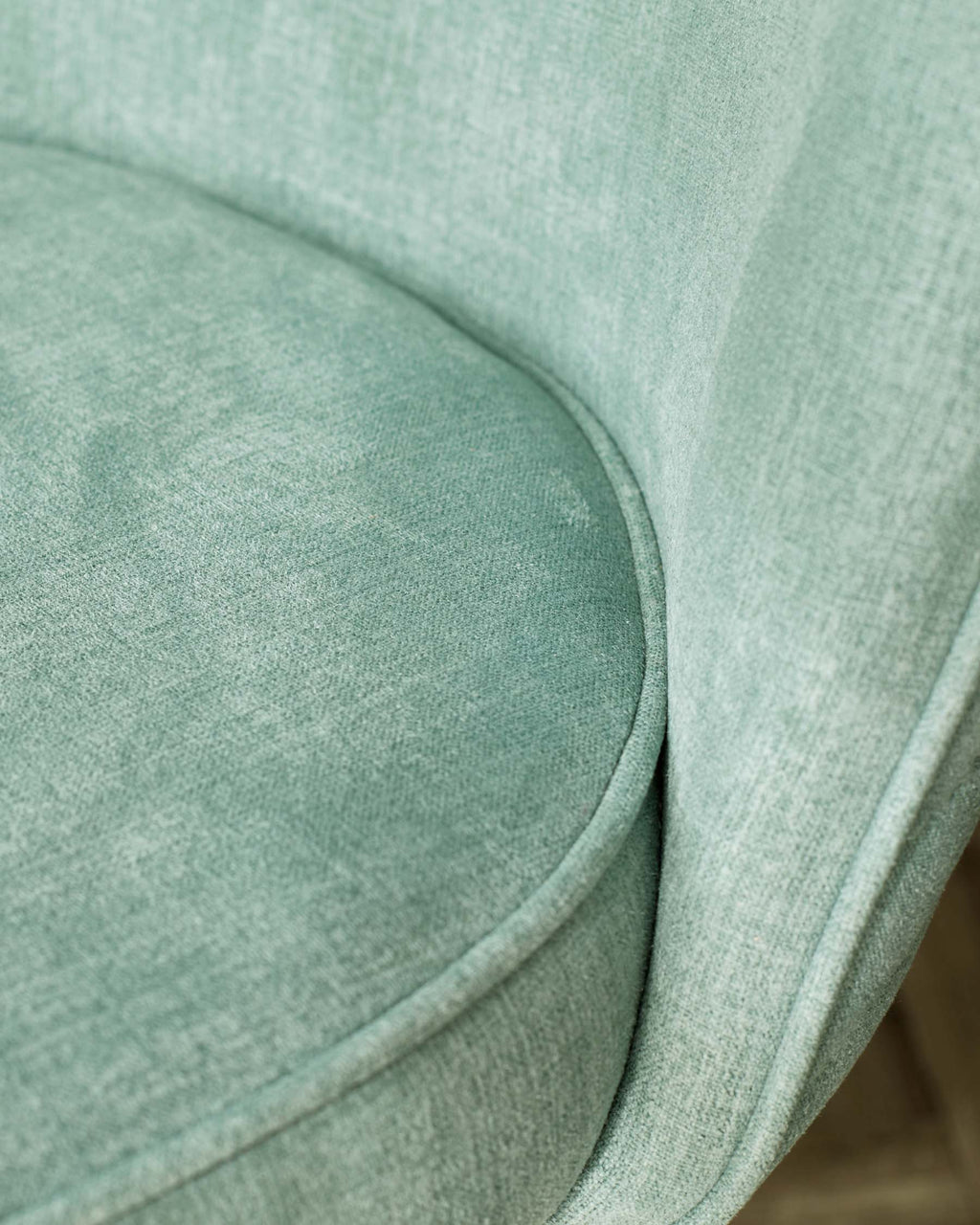 Serena sage green chenille dining chair