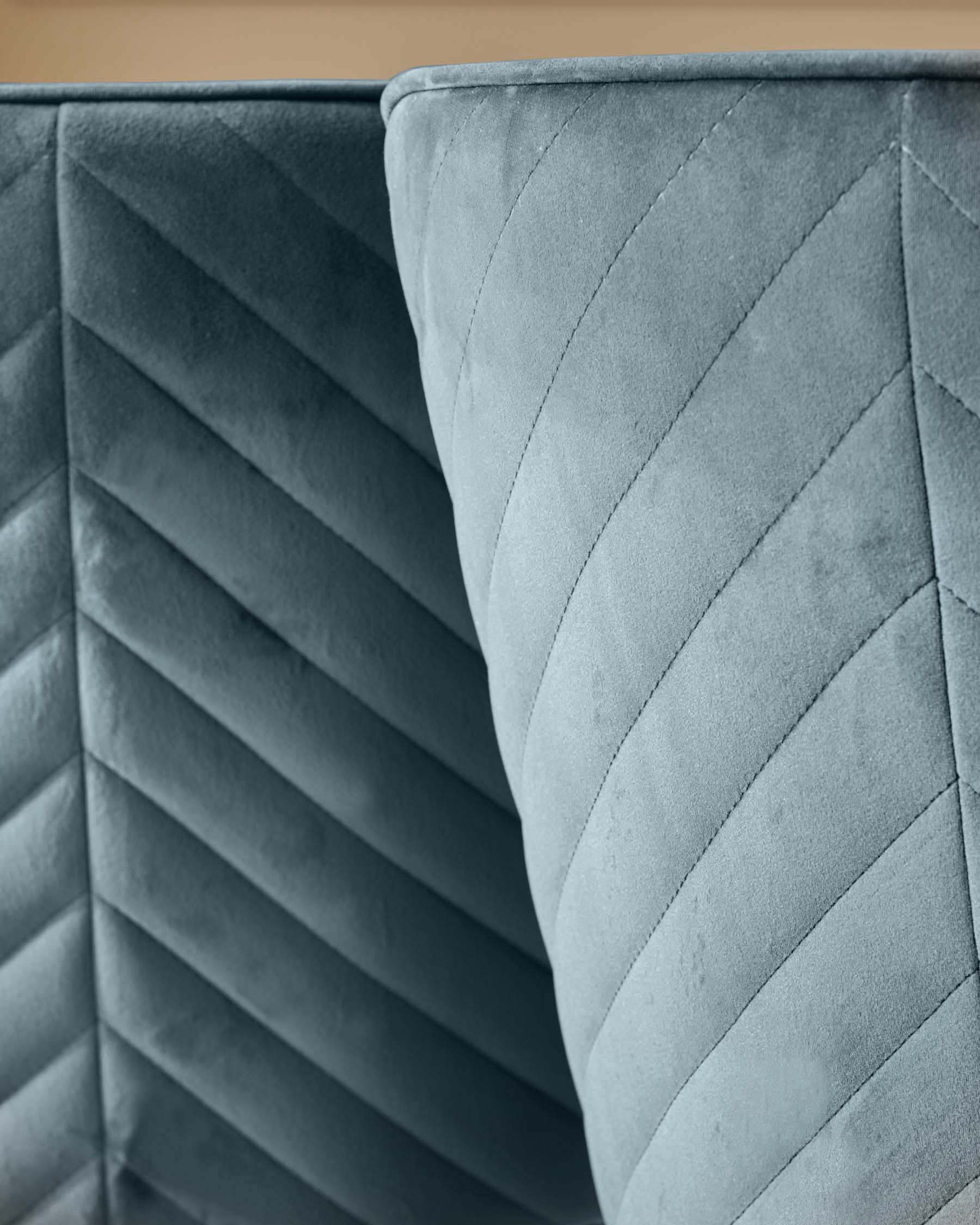 Serena Blue Grey Velvet Dining Chair