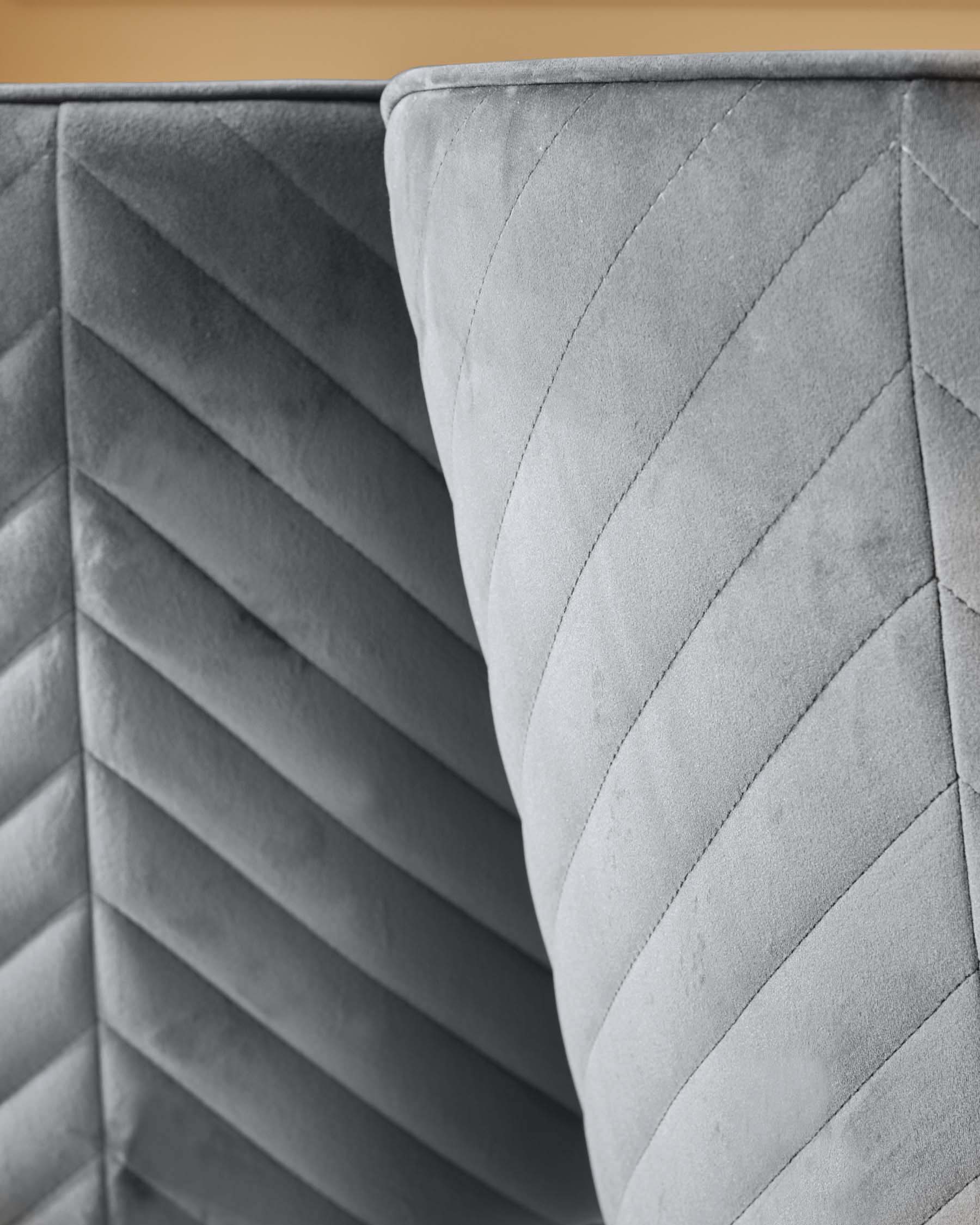 Serena dark grey velvet dining chair