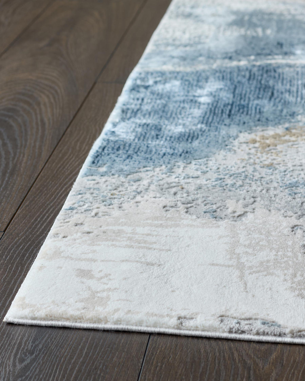 Sienna blue grey textured large rug
