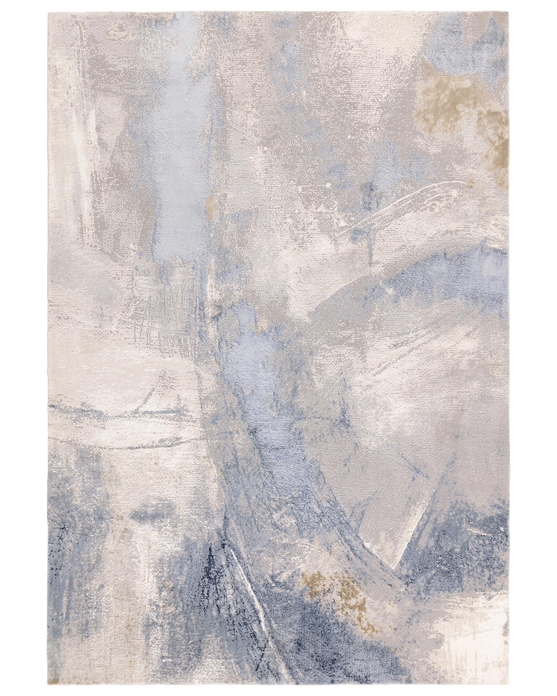 Sienna blue grey textured small rug