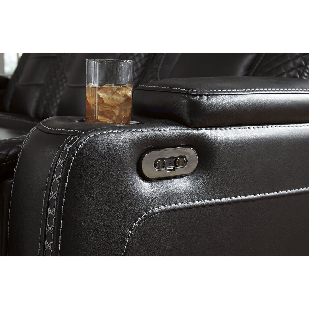Signature Design by Ashley Party Time Black Power Recliner