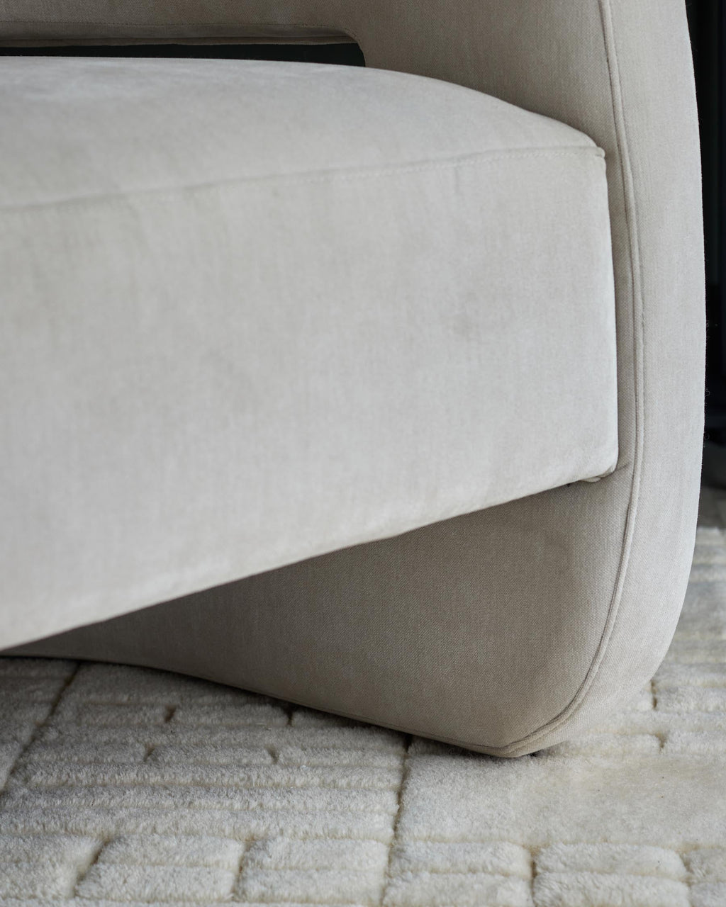 Silas natural grey fabric accent chair