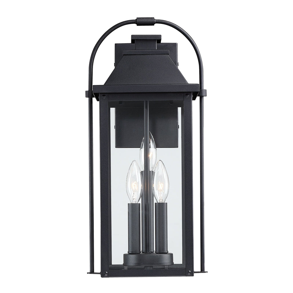 Brits Black Outdoor Wall Lantern Sconce Light