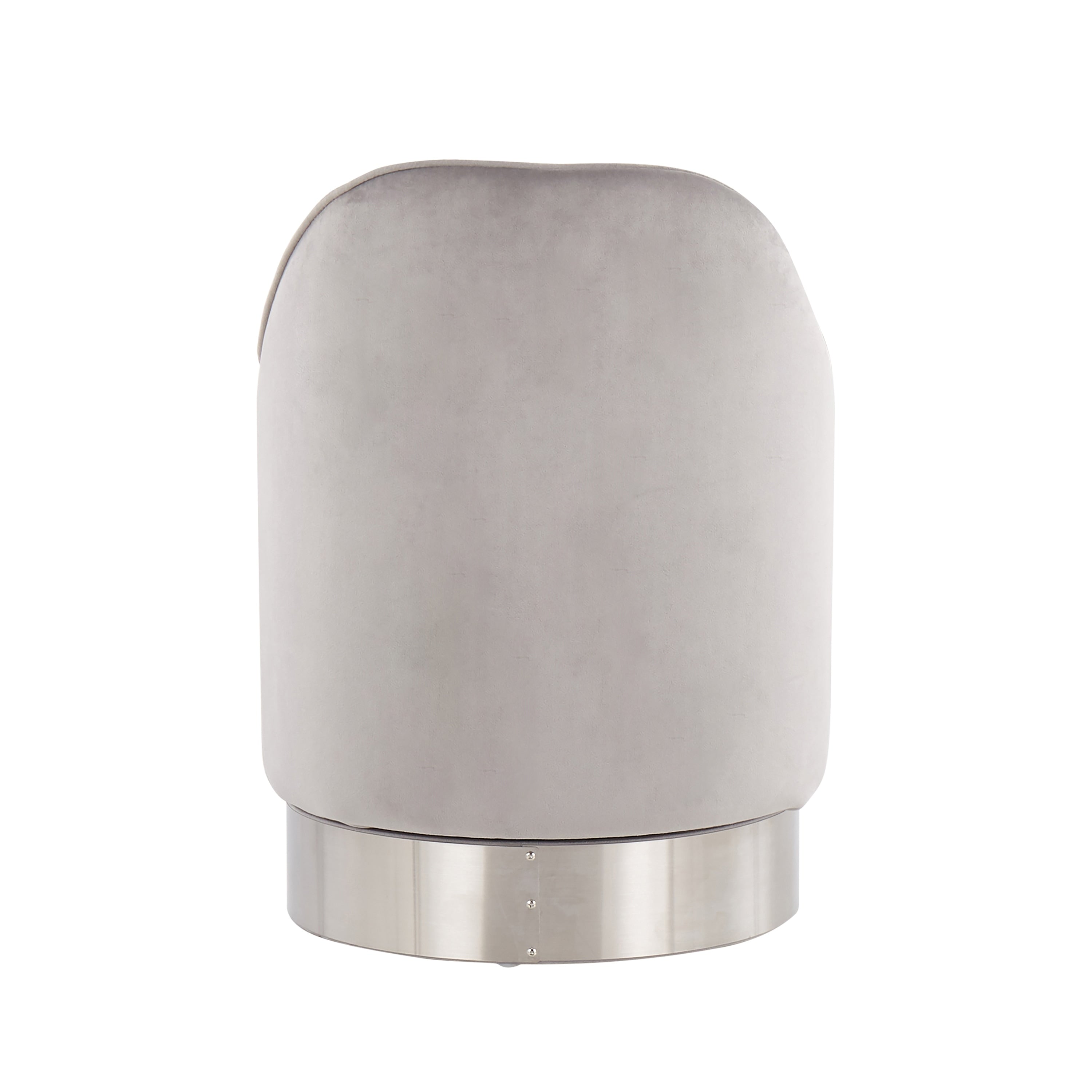 Silver Orchid Corday Swivel Velvet Vanity Stool