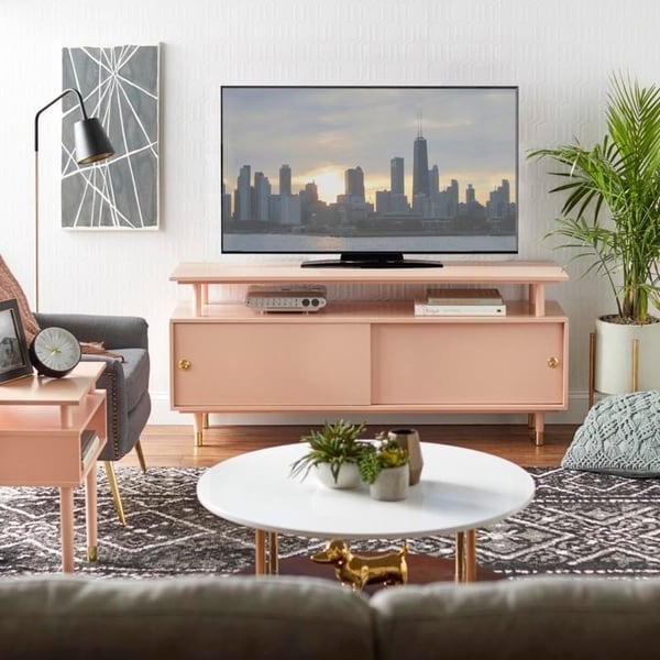 Simple Living Margo Mid-Century Modern Wood TV Stand