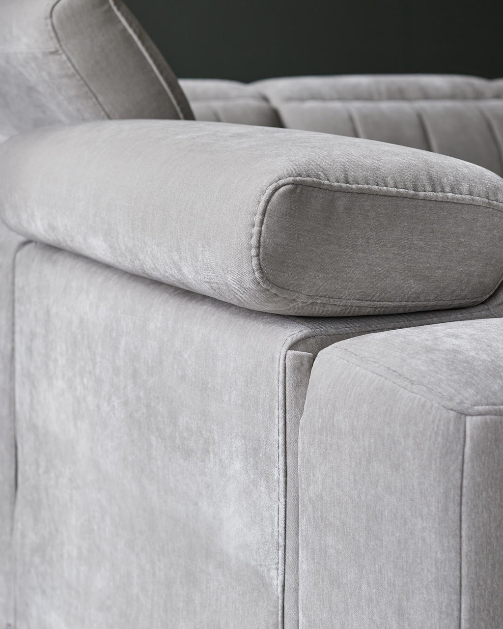 Skye light grey fabric 3 seater recliner sofa