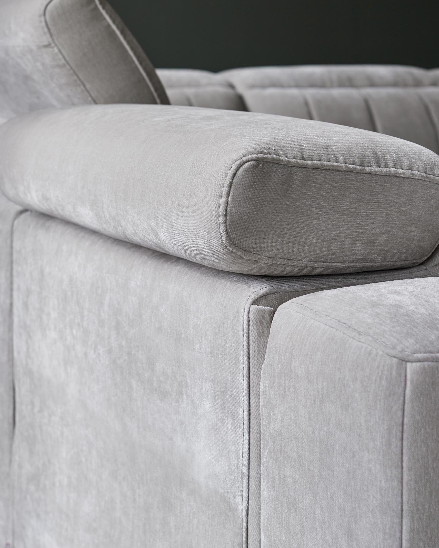 Skye light grey fabric 2 seater recliner sofa