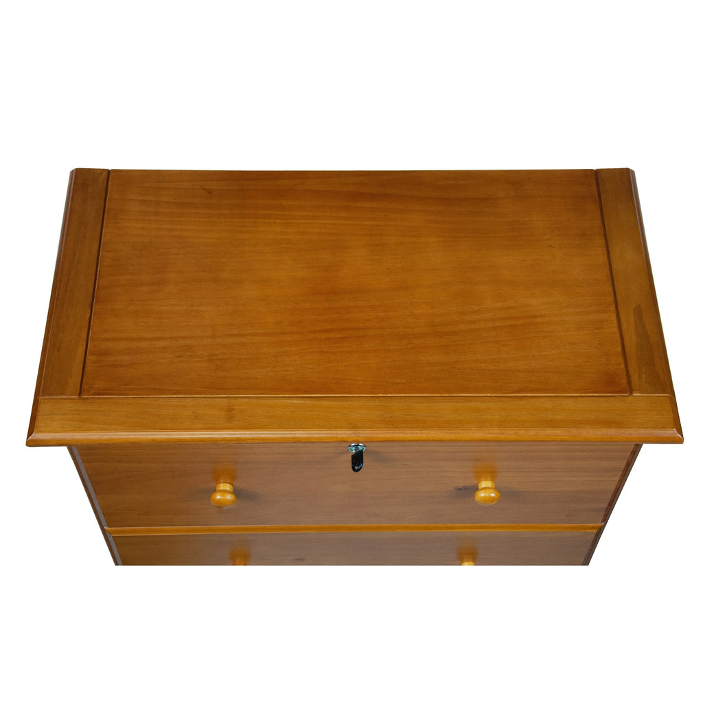 Palace Imports 100% Solid Wood 5-Jumbo Drawer Chest with Lock, Metal or Wooden Knobs