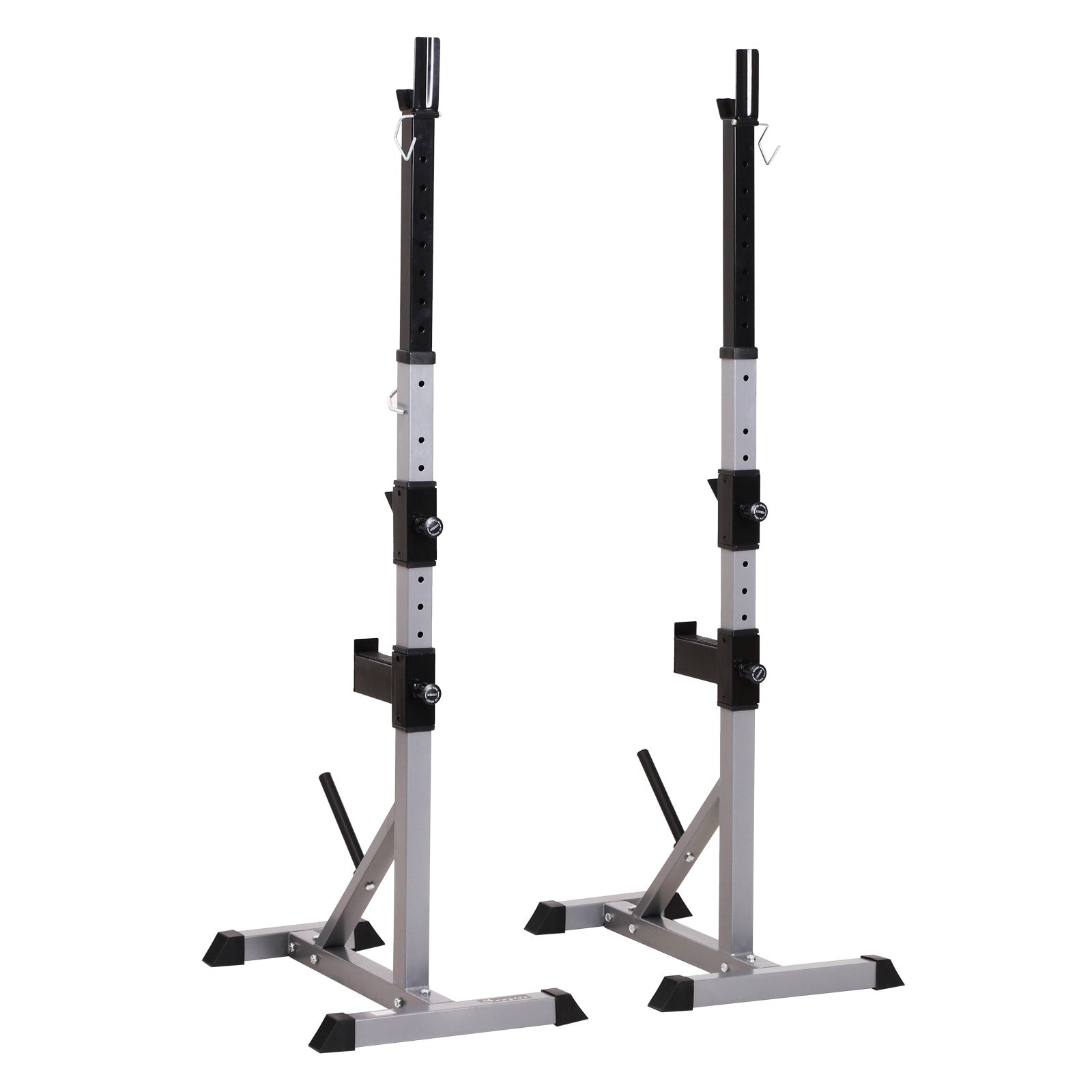 Soozier Steel 2-piece Height Adjustable Barbell Squat Rack/Bench Press - N/A