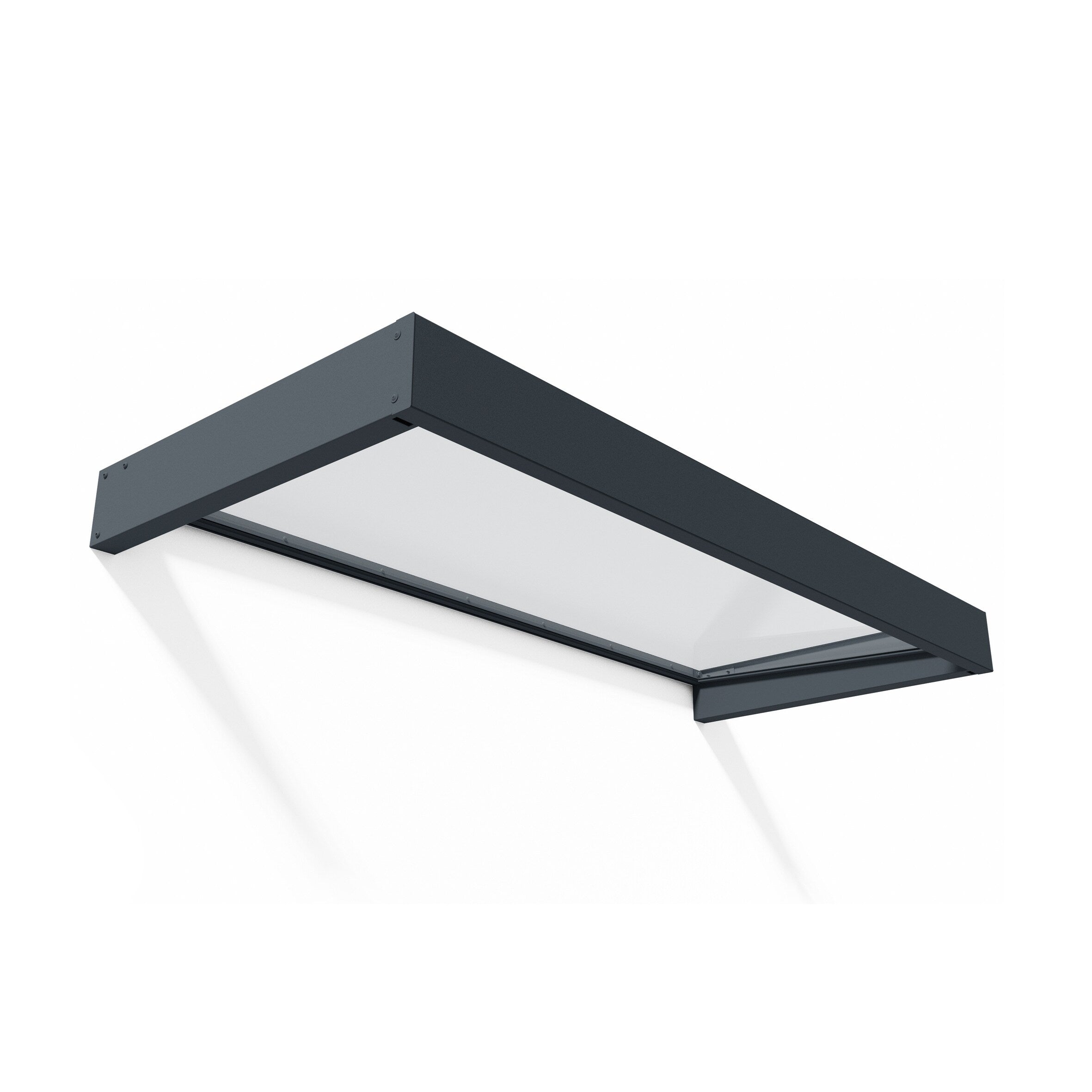 Sophia 3 ft. Grey Clear Door and Window Awning