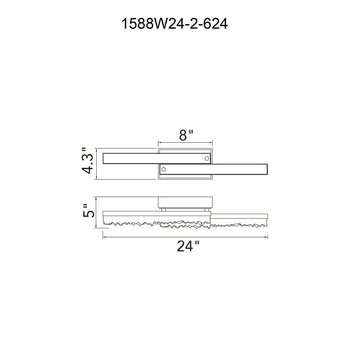 Stagger Integrated LED Brass Vanity Light