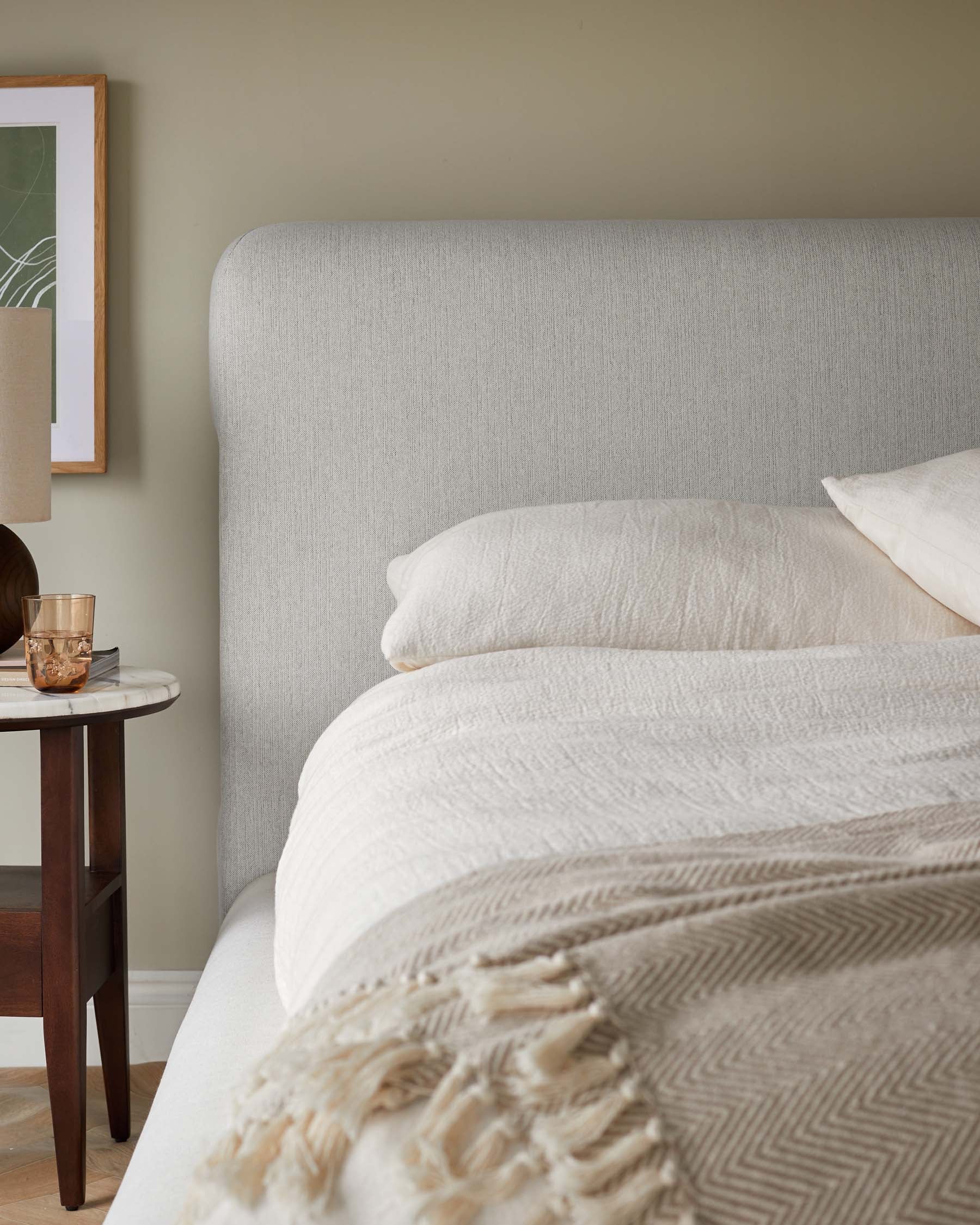 Taylor ivory dual tone fabric king ottoman storage bed