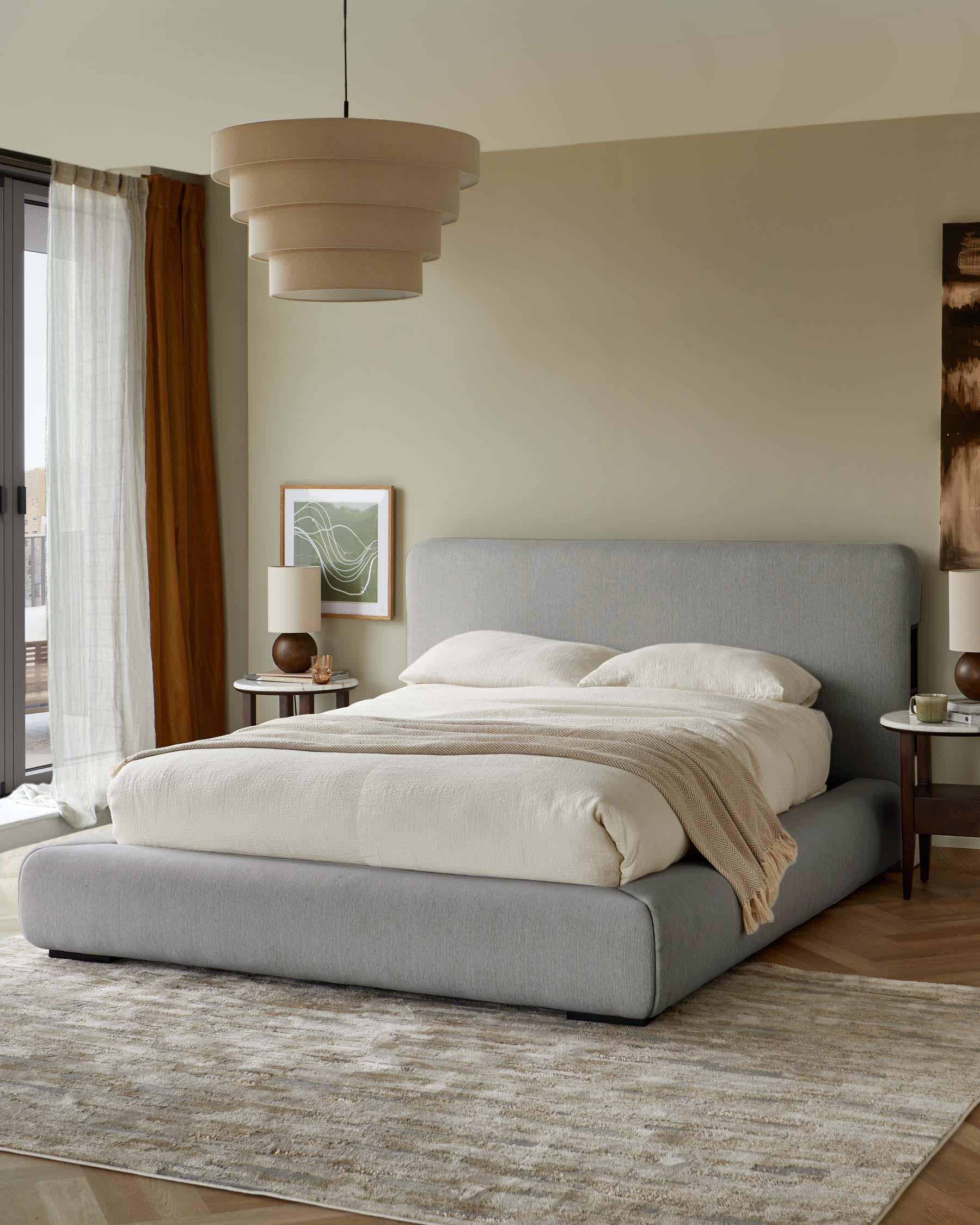 Taylor grey fabric super king ottoman storage bed