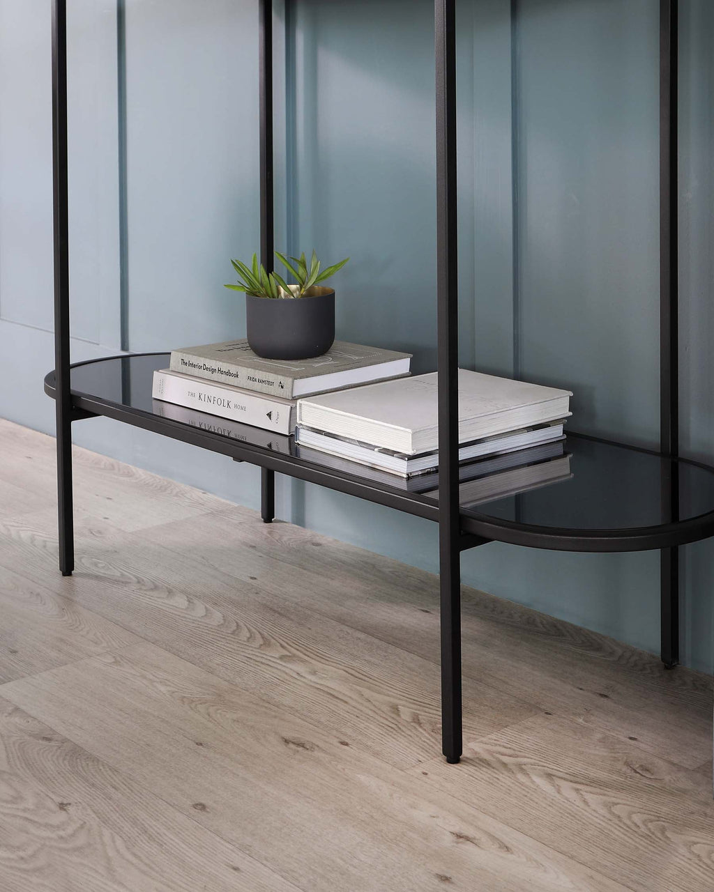 Thea Black Smoked Mirror Console Table
