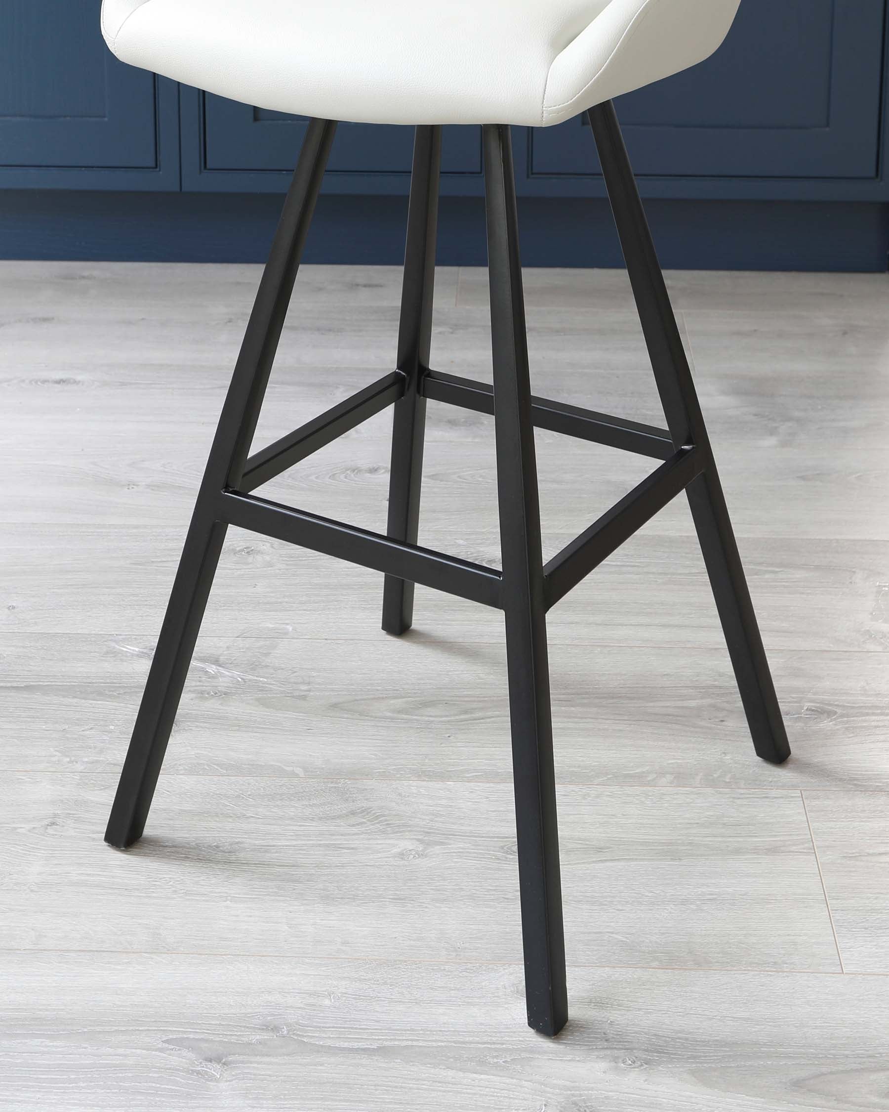 Theo Light Grey Faux Leather Swivel Bar Stool With Black Legs