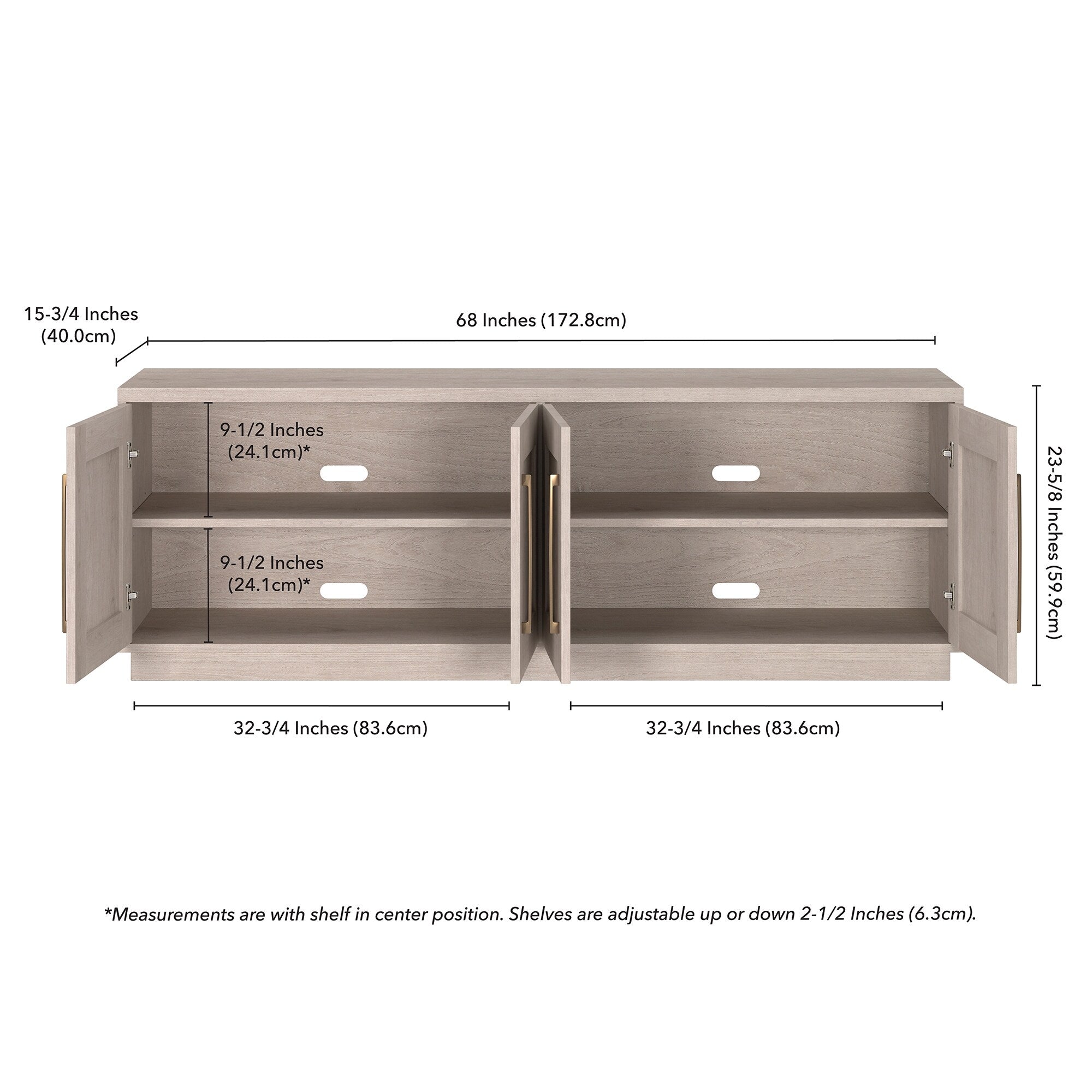 Tillman Rectangular TV Stand for TV's up to 75