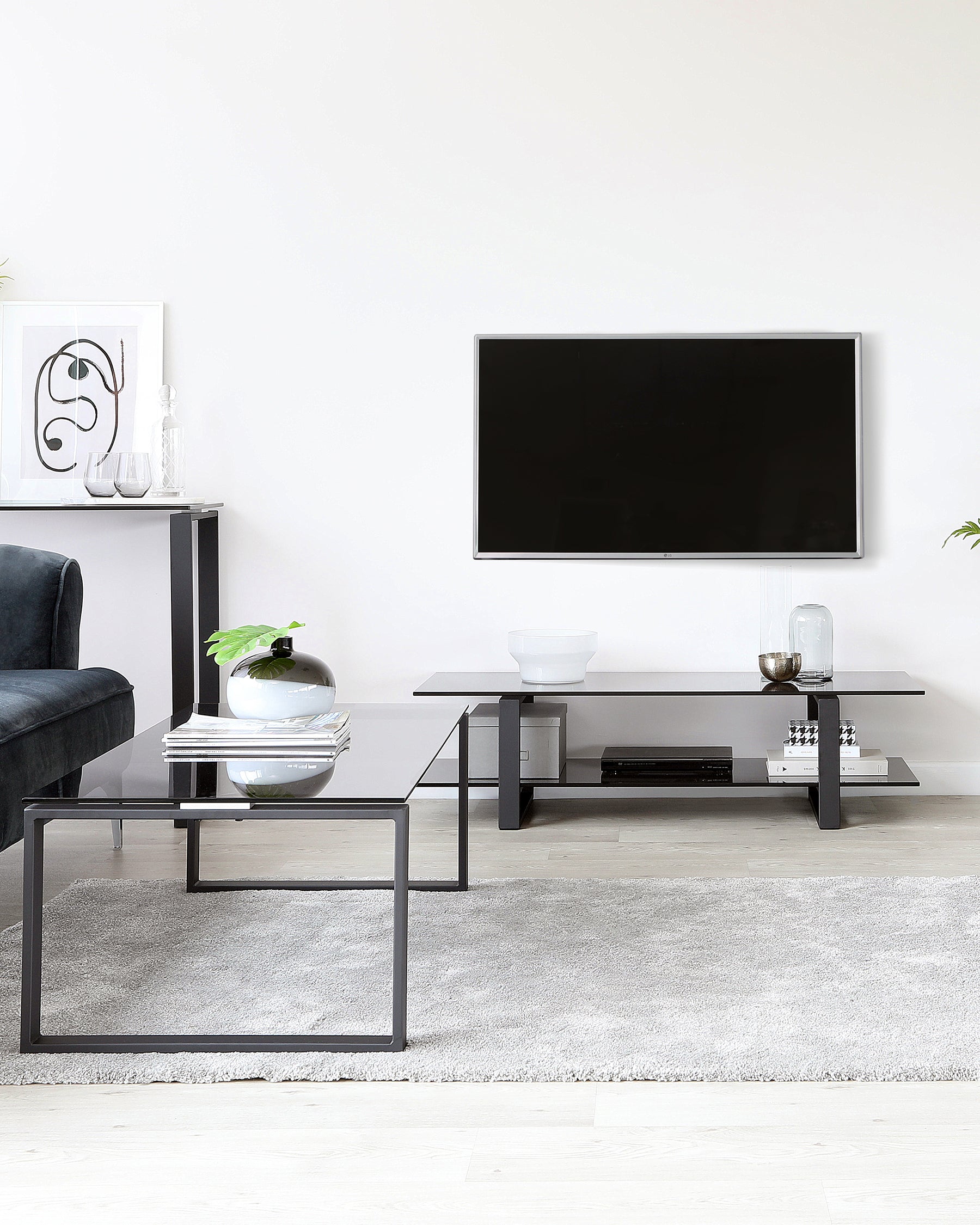 Tiva Smoked Glass TV Unit